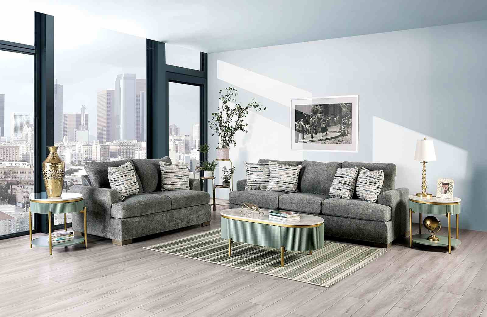 Leytonstone Loveseat, Gray - Image 2