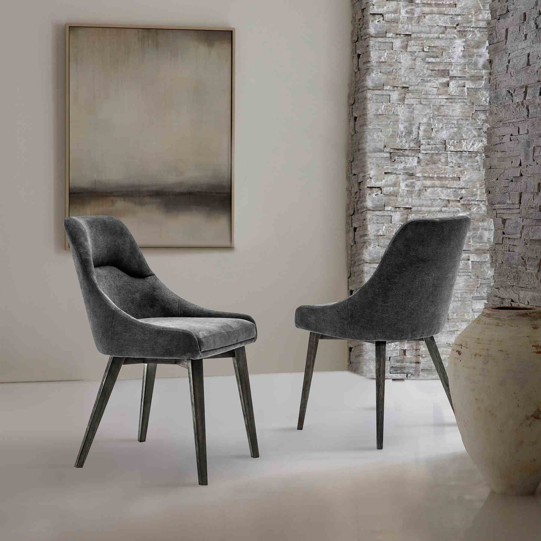 Lileth Charcoal Upholstered Dining Chair - Set of 2 - Image 9