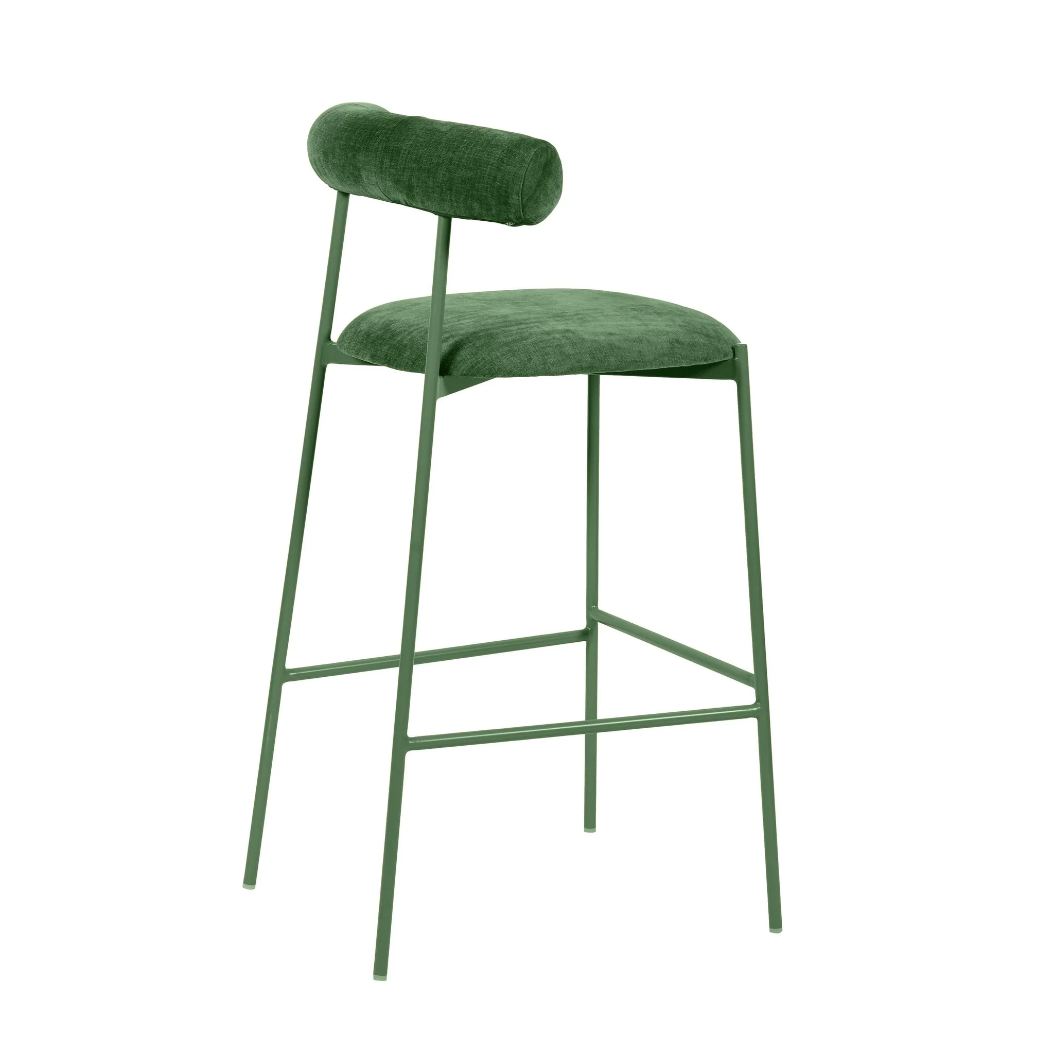 Liliana Forest Green Performance Velvet Bar Stool - Image 4