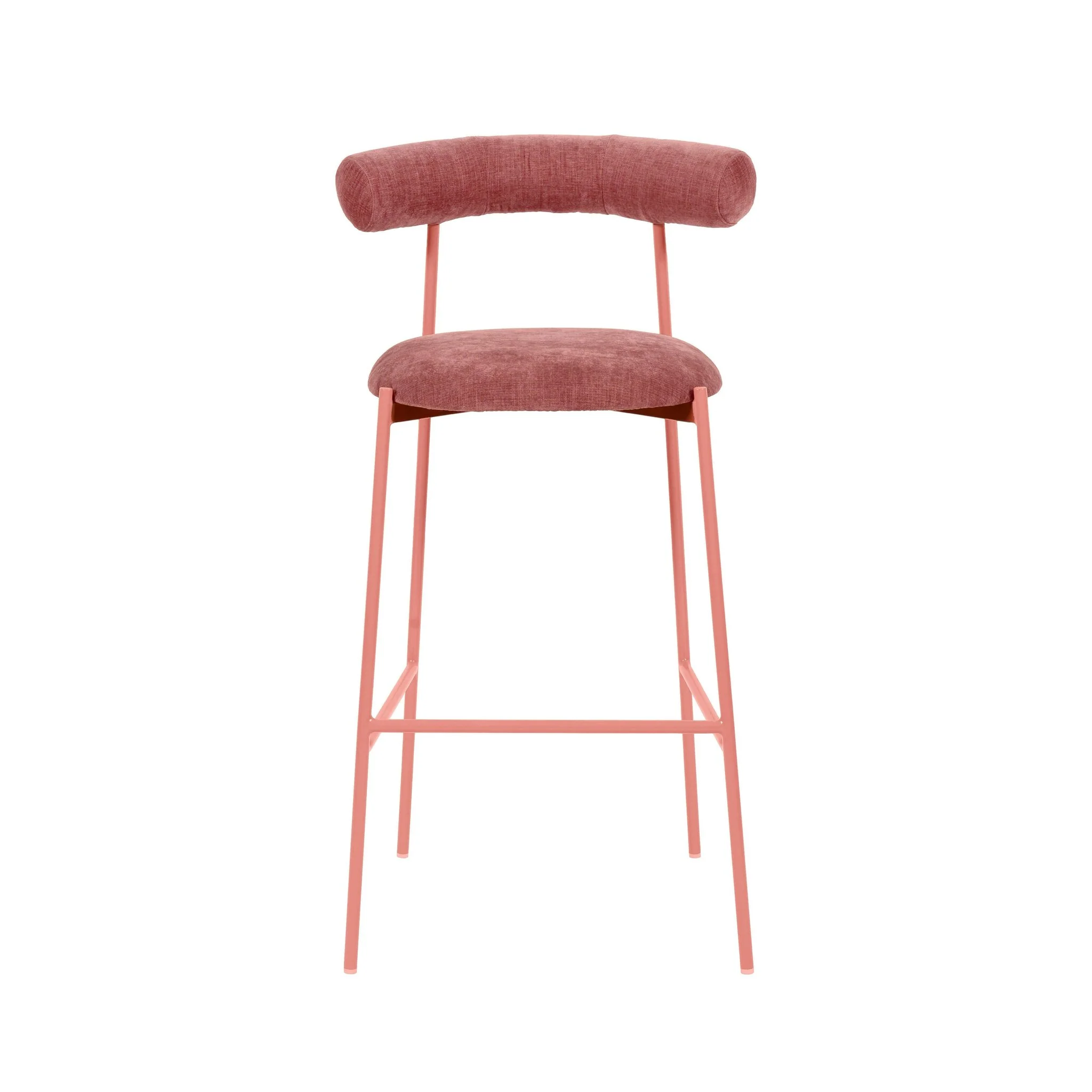Liliana Mauve Performance Velvet Bar Stool - Image 3