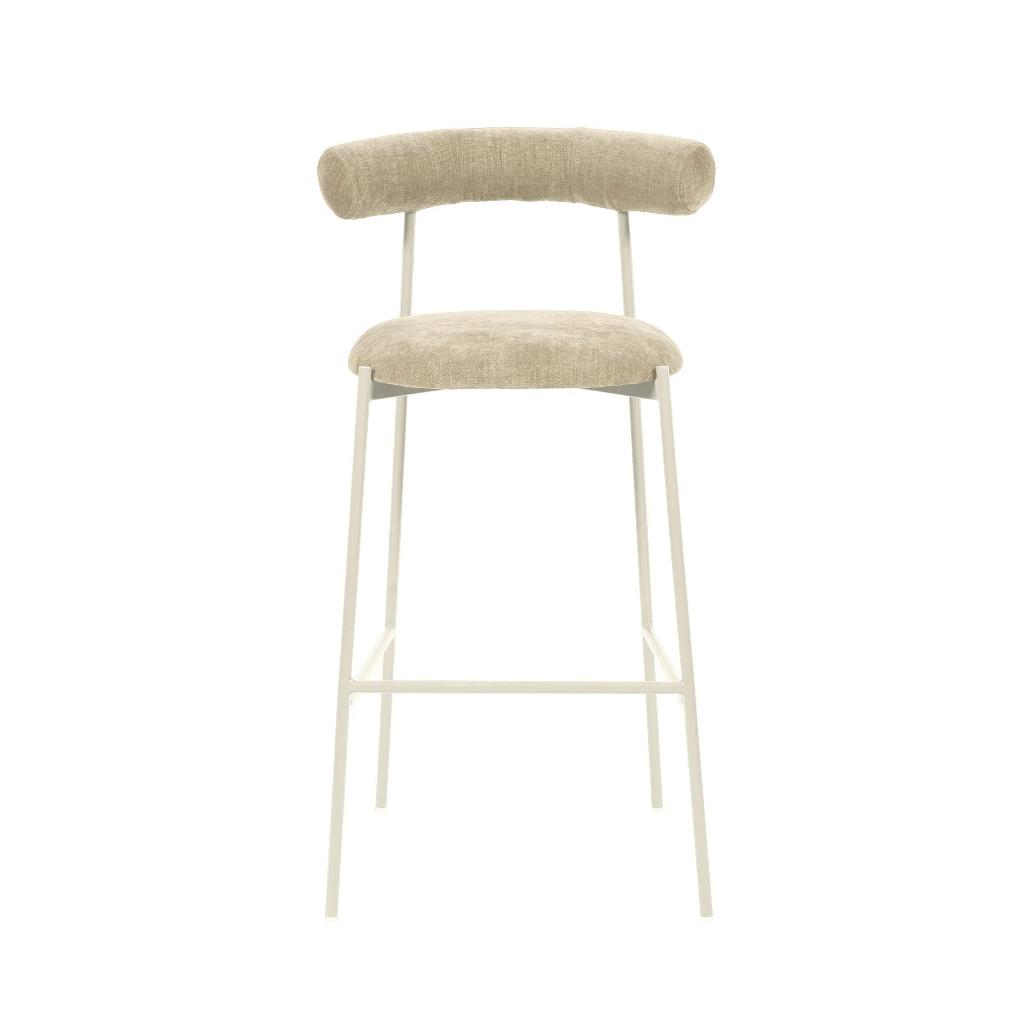 Liliana Taupe Performance Velvet Bar Stool - Image 4