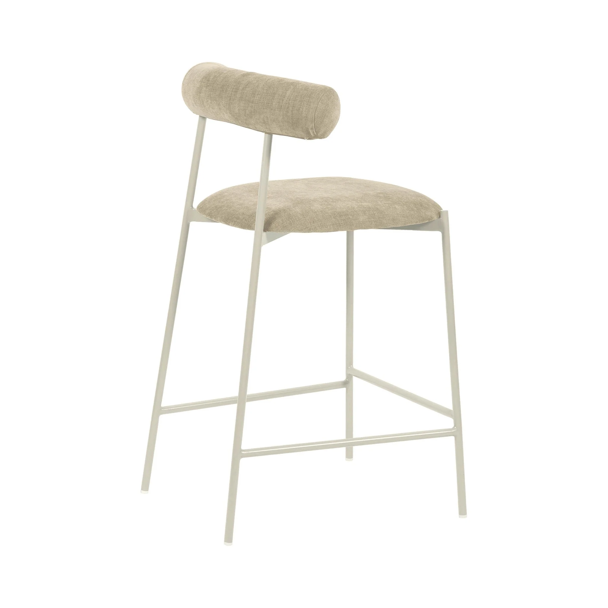Liliana Taupe Performance Velvet Counter Stool - Image 3