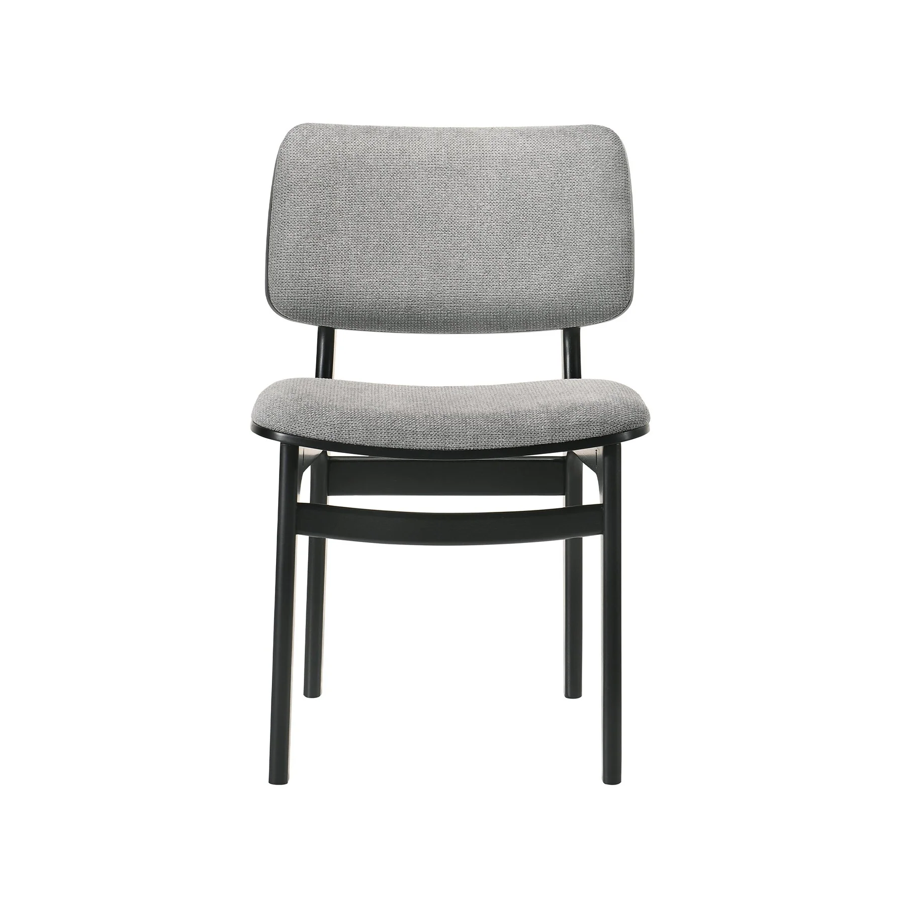 Lima Gray Upholstered Wood Dining Chairs in Black Finish - Set of 2 - Image 3