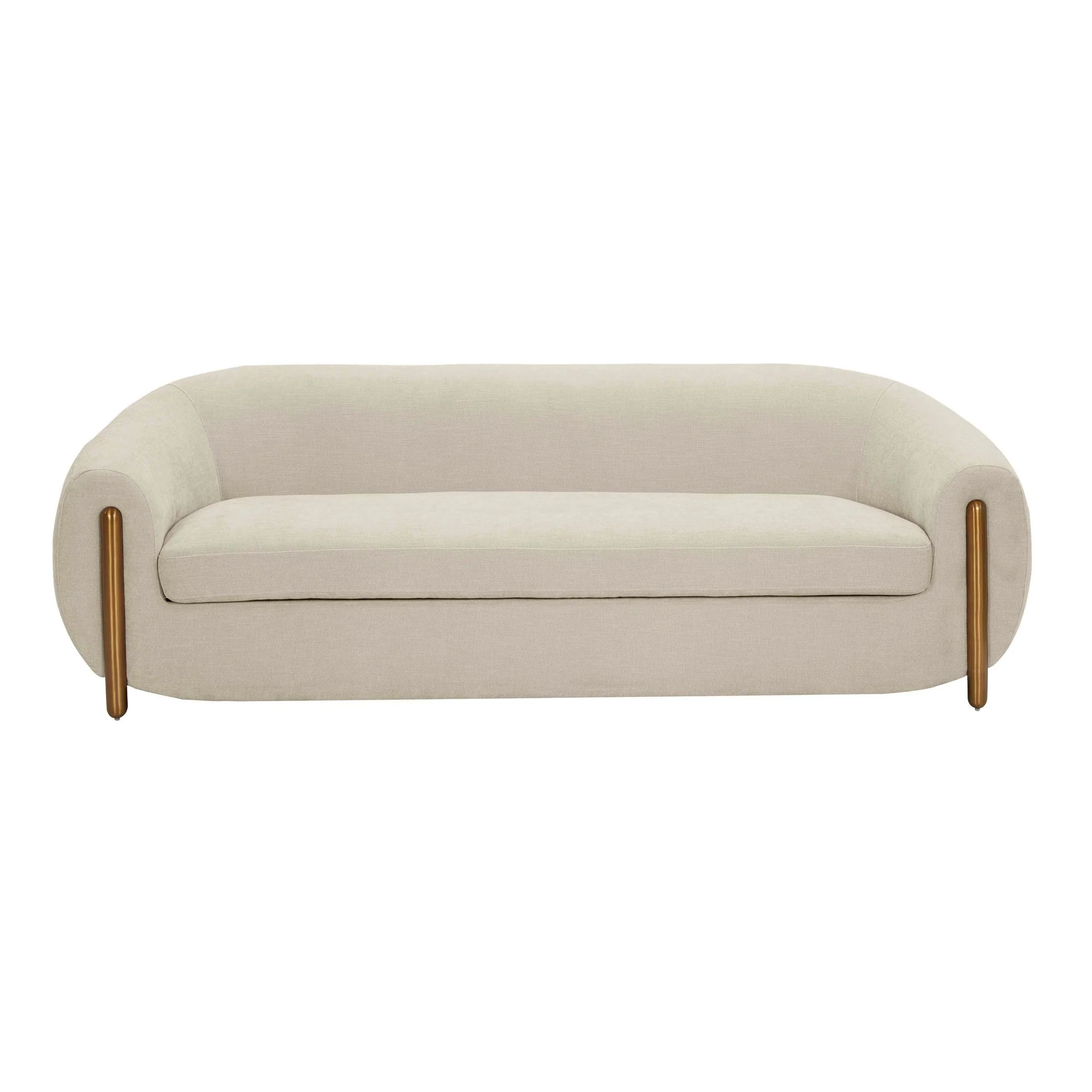 Lina Grey Textured Linen Sofa - Image 3