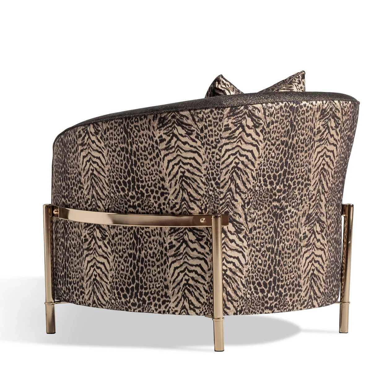 Lisbon Accent Chair - Onyx/Gold - Image 3