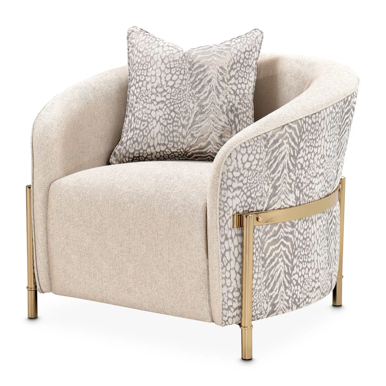Lisbon Accent Chair - Opal/Gold - Image 17