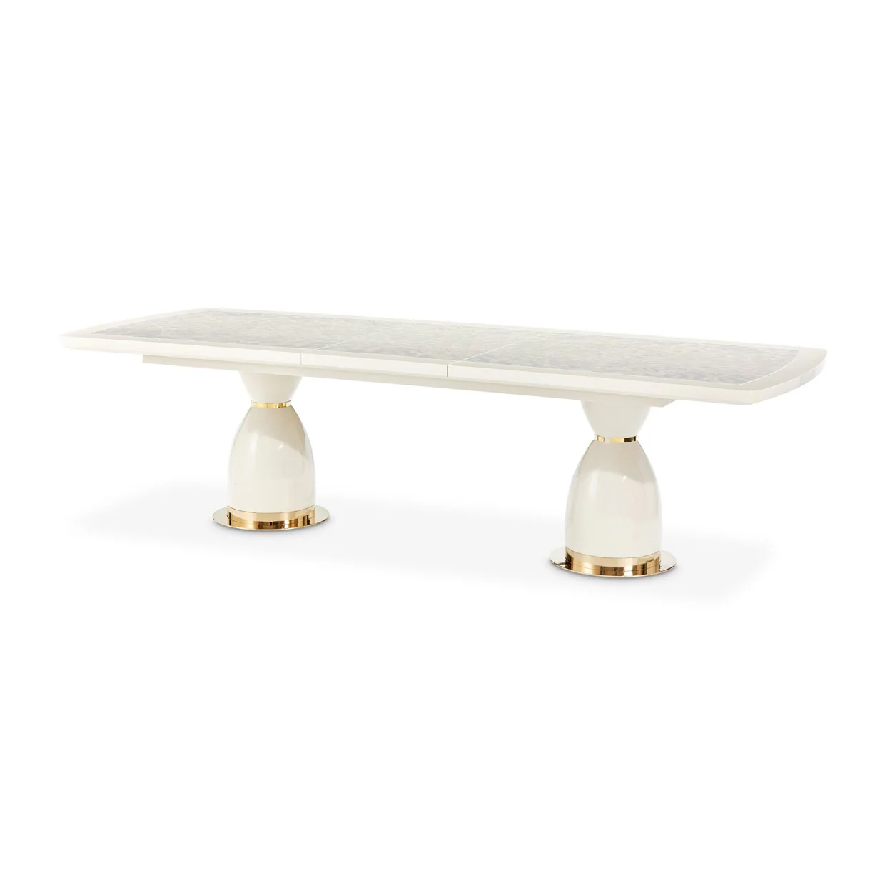 Lisbon Double Pedestal Dining Table - Silken Matte Cream - Image 12