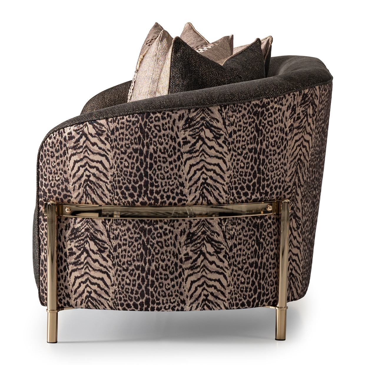 Lisbon Loveseat - Onyx/Gold - Image 3