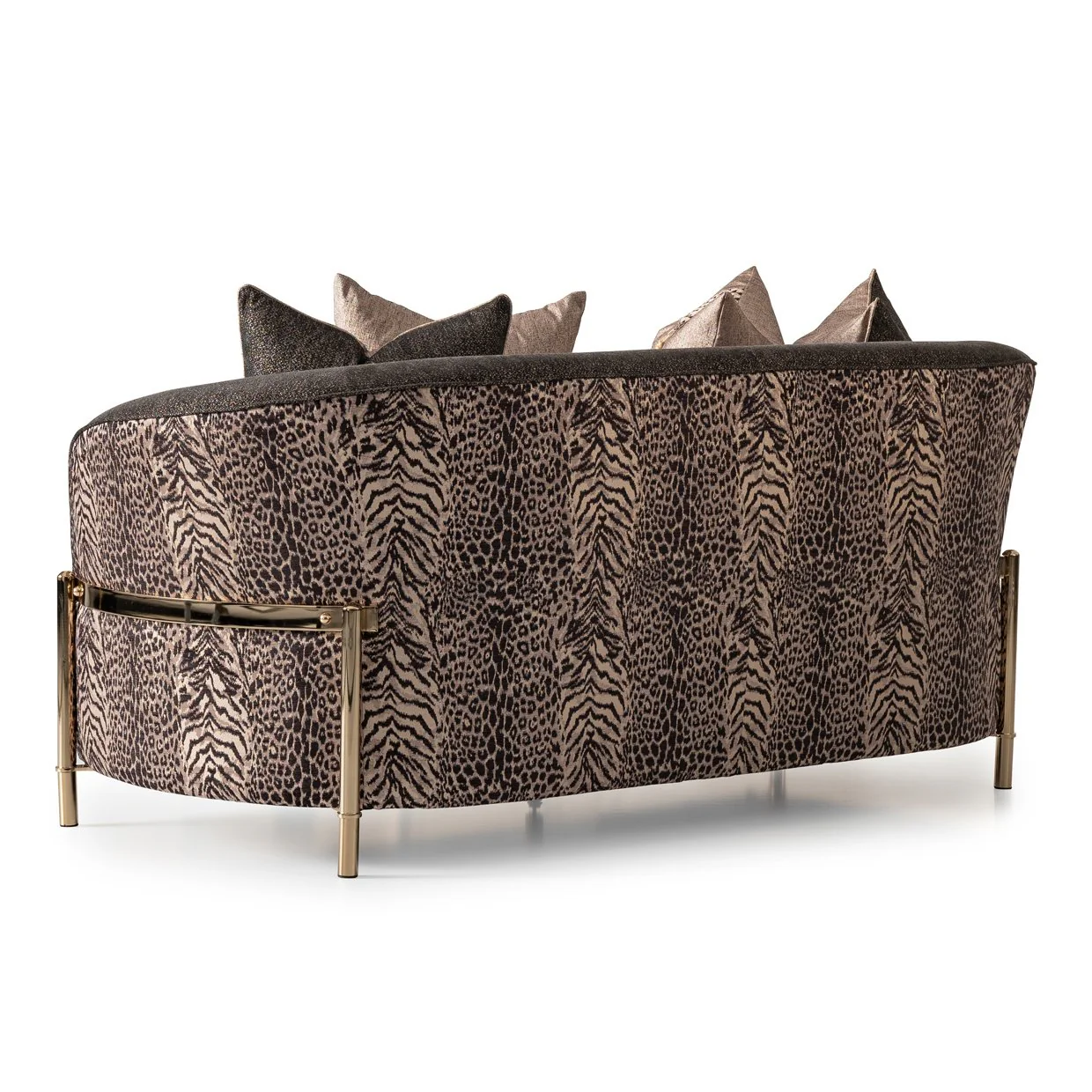 Lisbon Loveseat - Onyx/Gold - Image 4