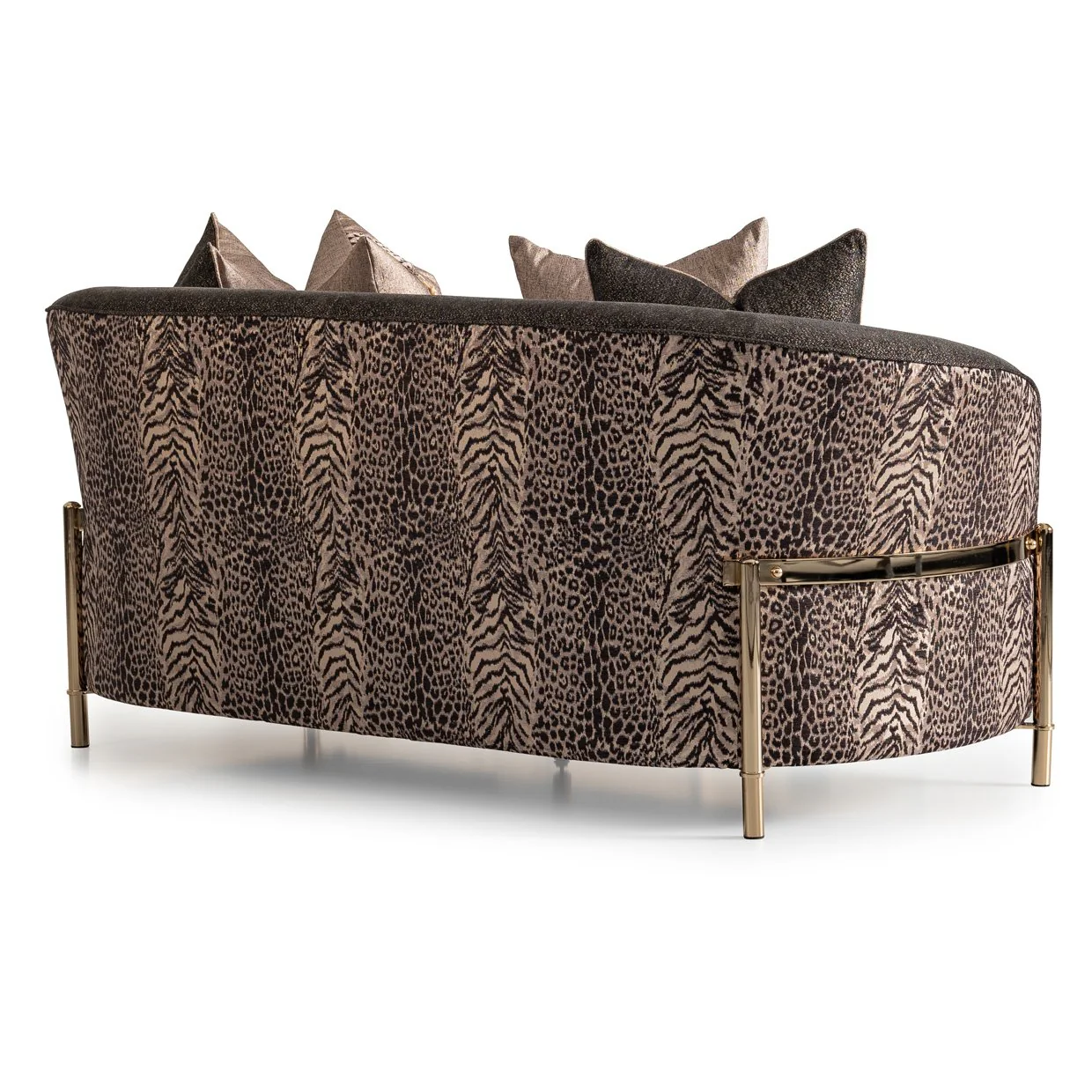 Lisbon Loveseat - Onyx/Gold - Image 7
