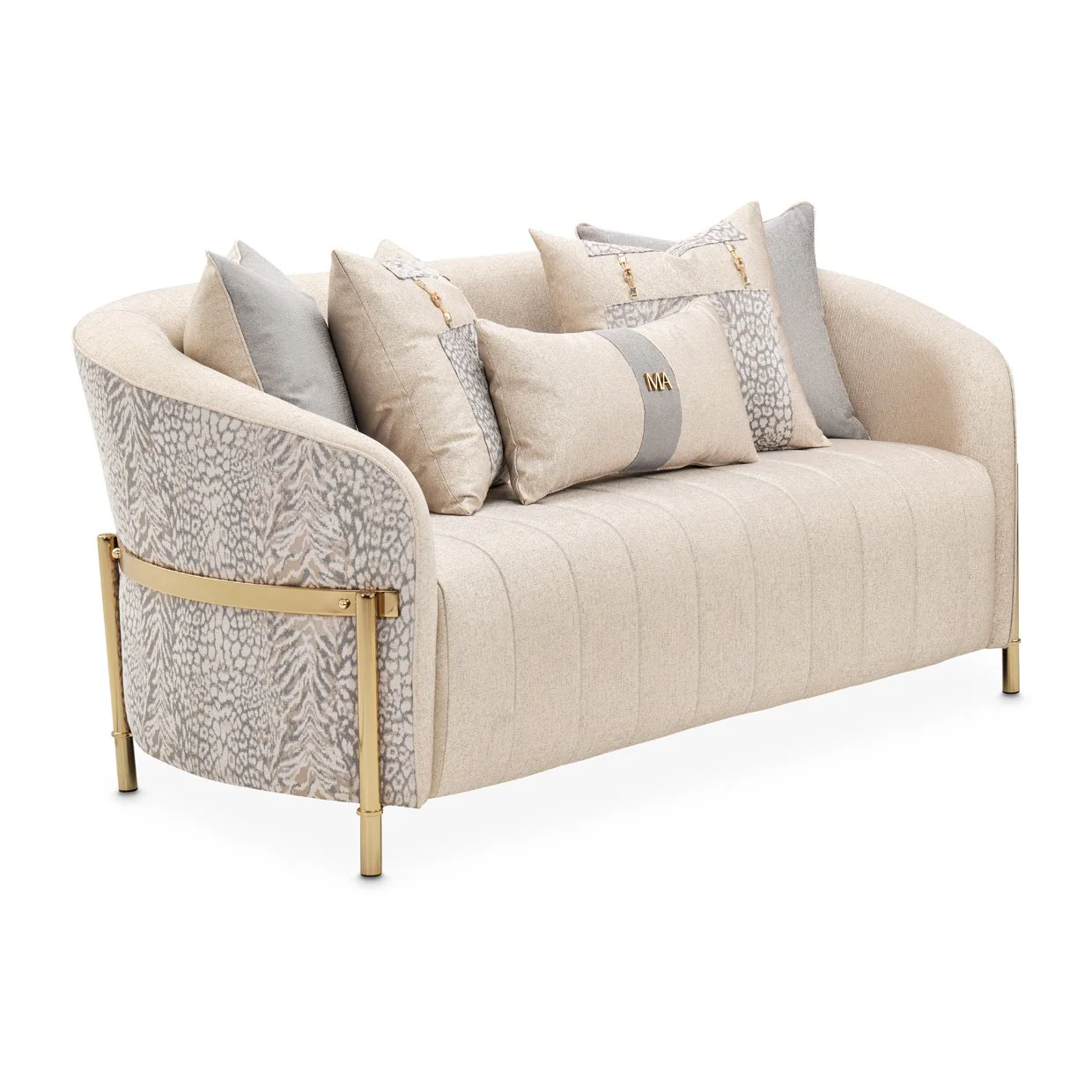 Lisbon Loveseat - Opal/Gold - Image 2