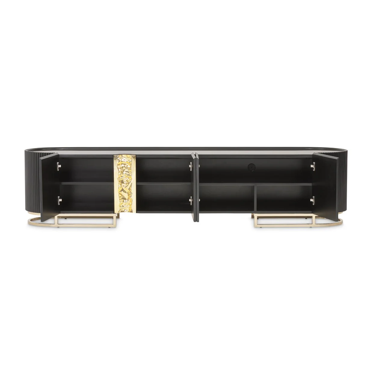 Lisbon Media Cabinet - Silken Matte Black - Image 4