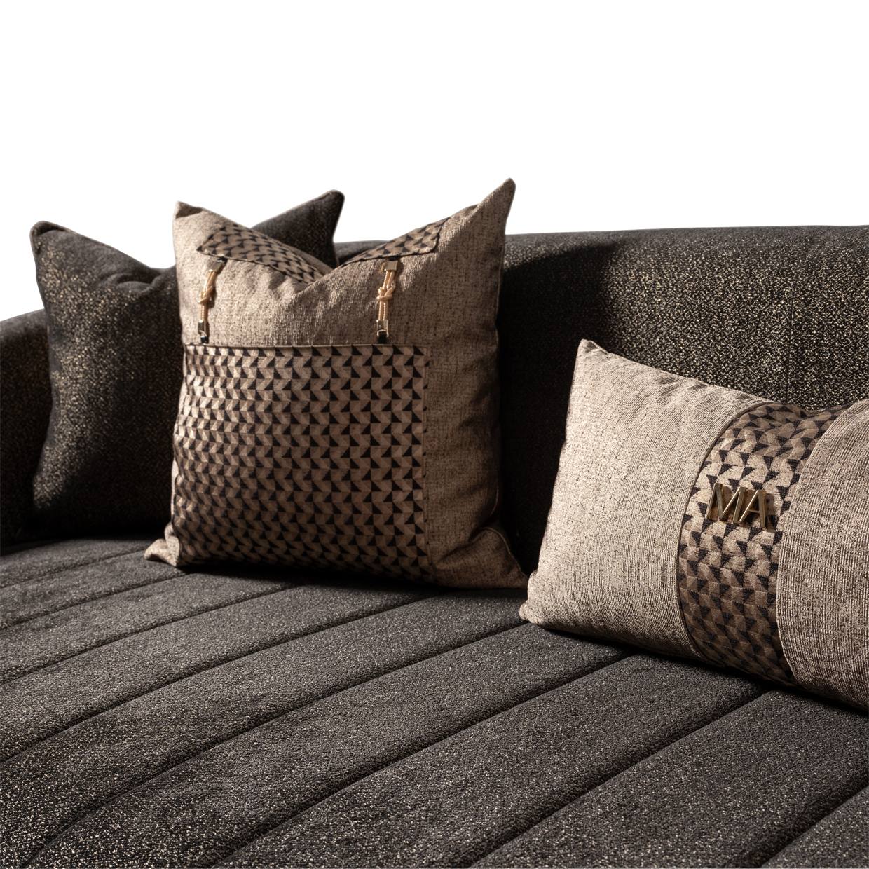 Lisbon Sofa - Onyx/Gold - Image 12