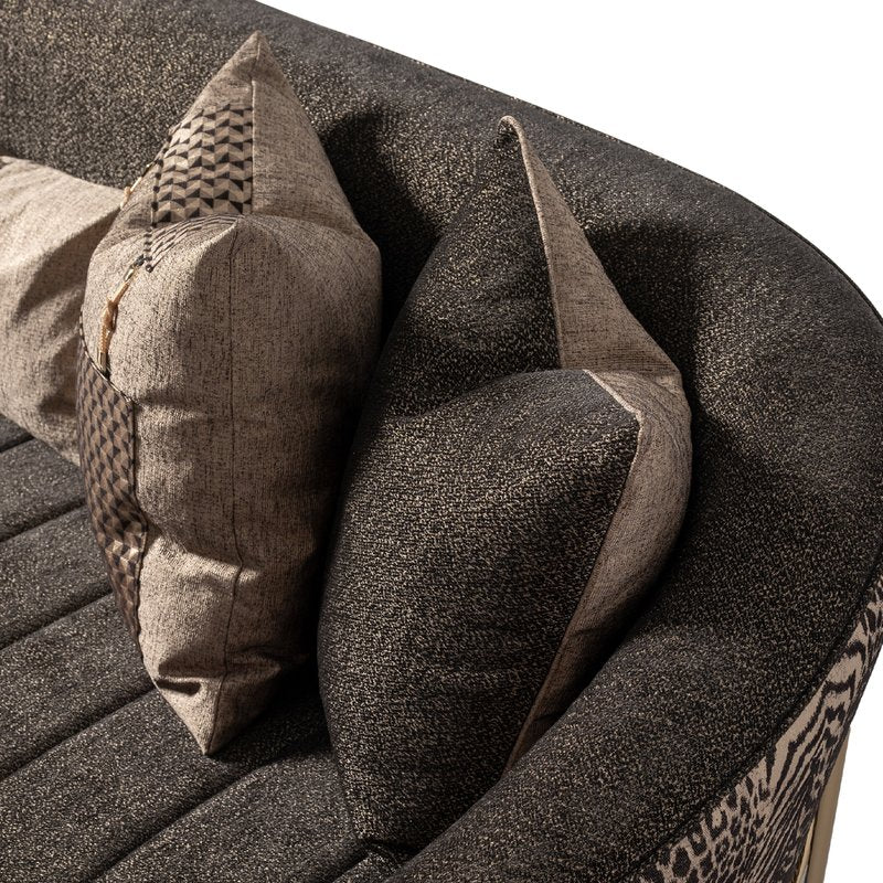Lisbon Sofa - Onyx/Gold - Image 14