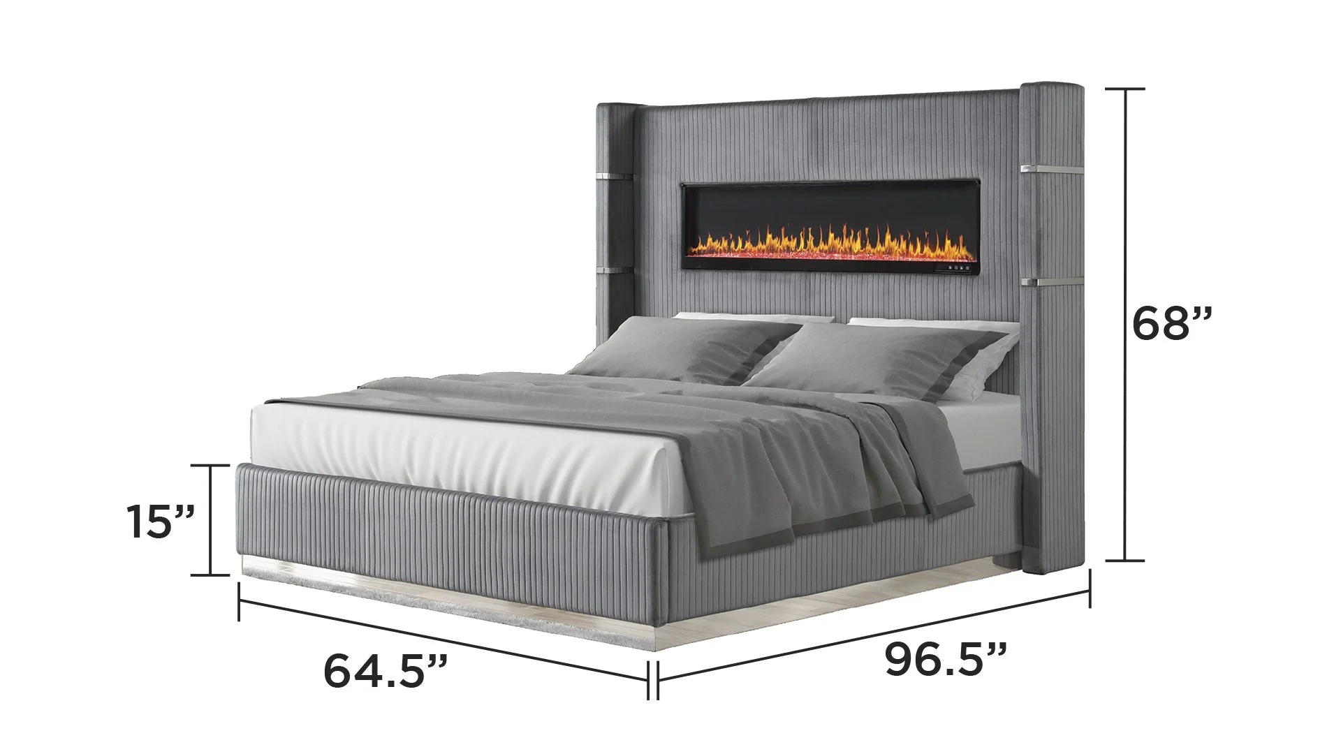 Lizelle Queen 4 Pc Bedroom Set Gray - Image 5