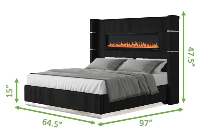 Lizelle Queen 5 Pc Bedroom Set Black - Image 4