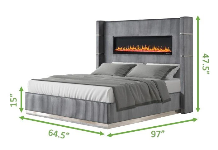 Lizelle Queen 5 Pc Bedroom Set Gray - Image 4