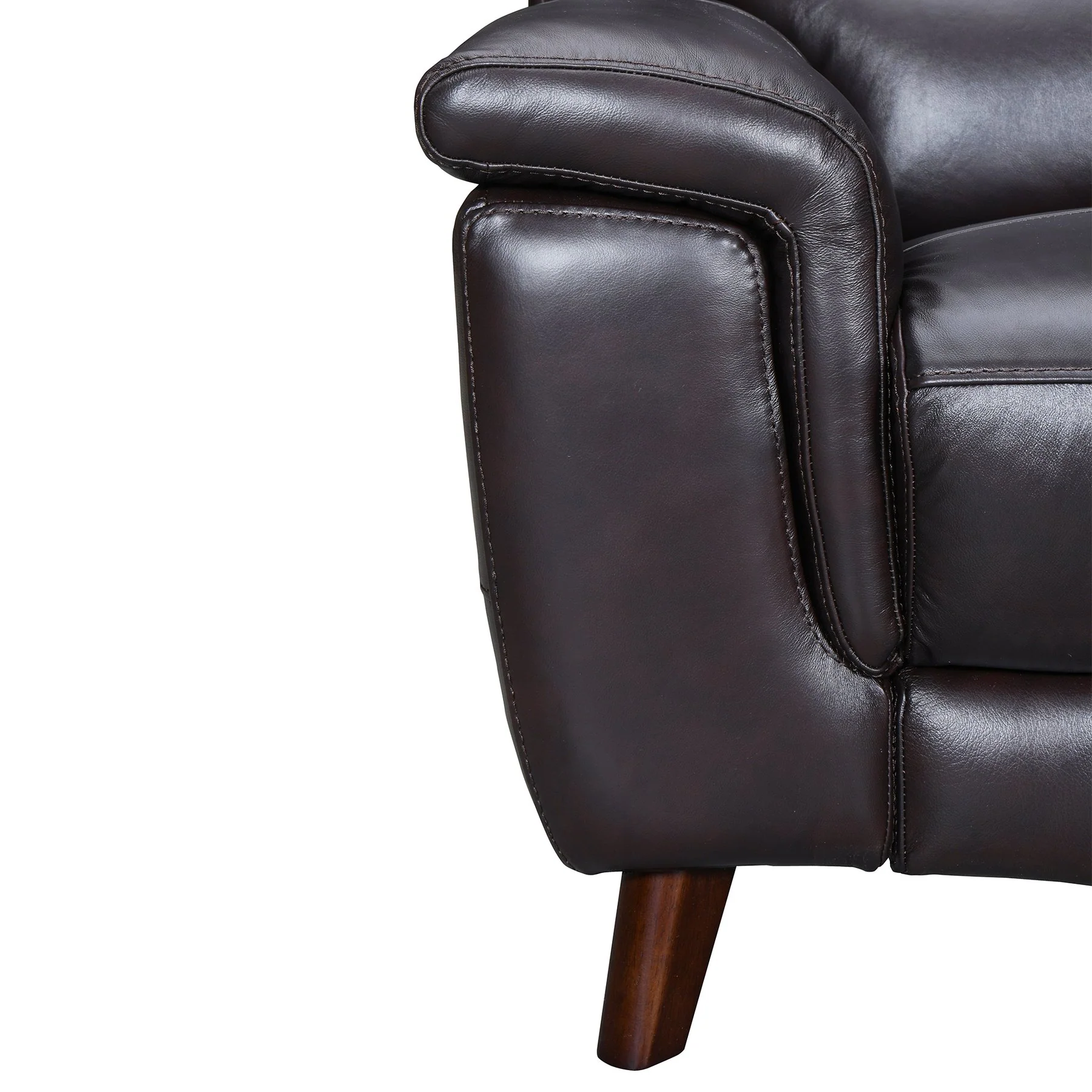 Lizette 78" Brown Leather Power Recliner Sofa with USB - Image 4