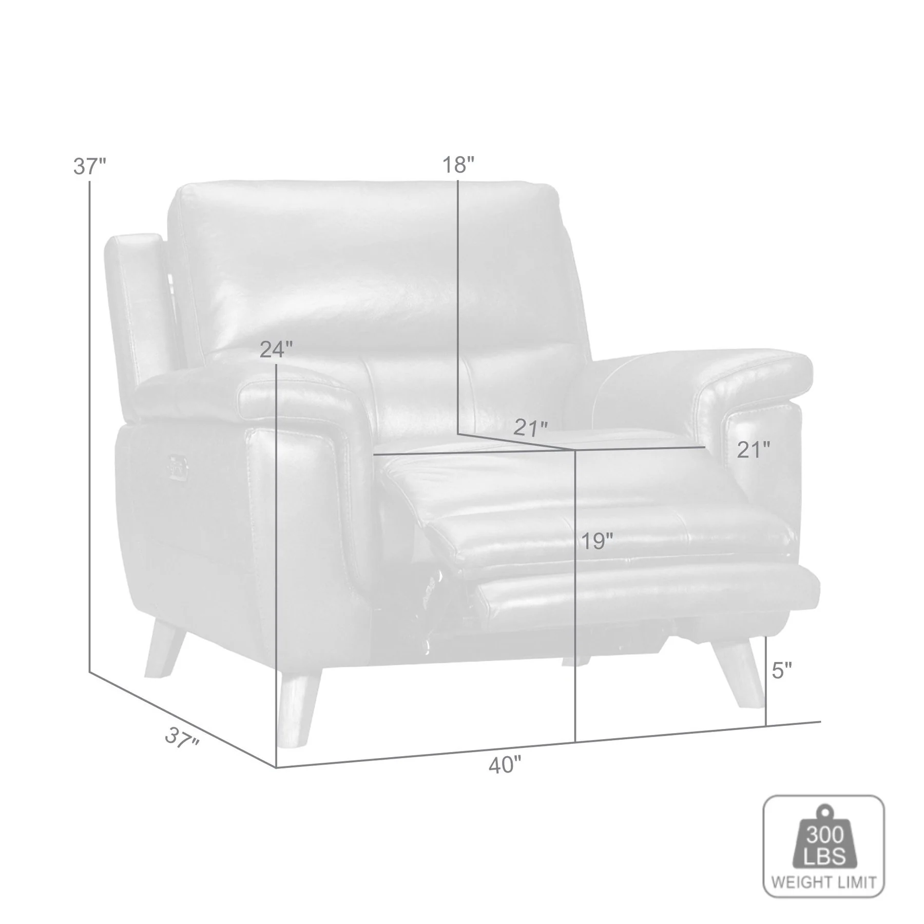Lizette Brown Leather Power Recliner with USB - Image 9