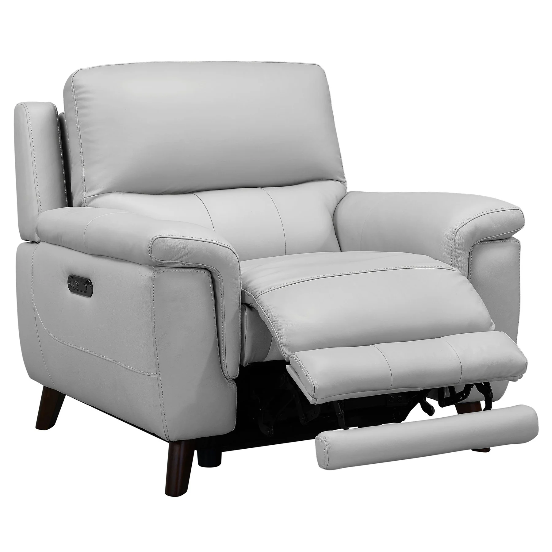 Lizette Dove Gray Leather Power Recliner 3 Piece Living Room Set with USB - Image 7