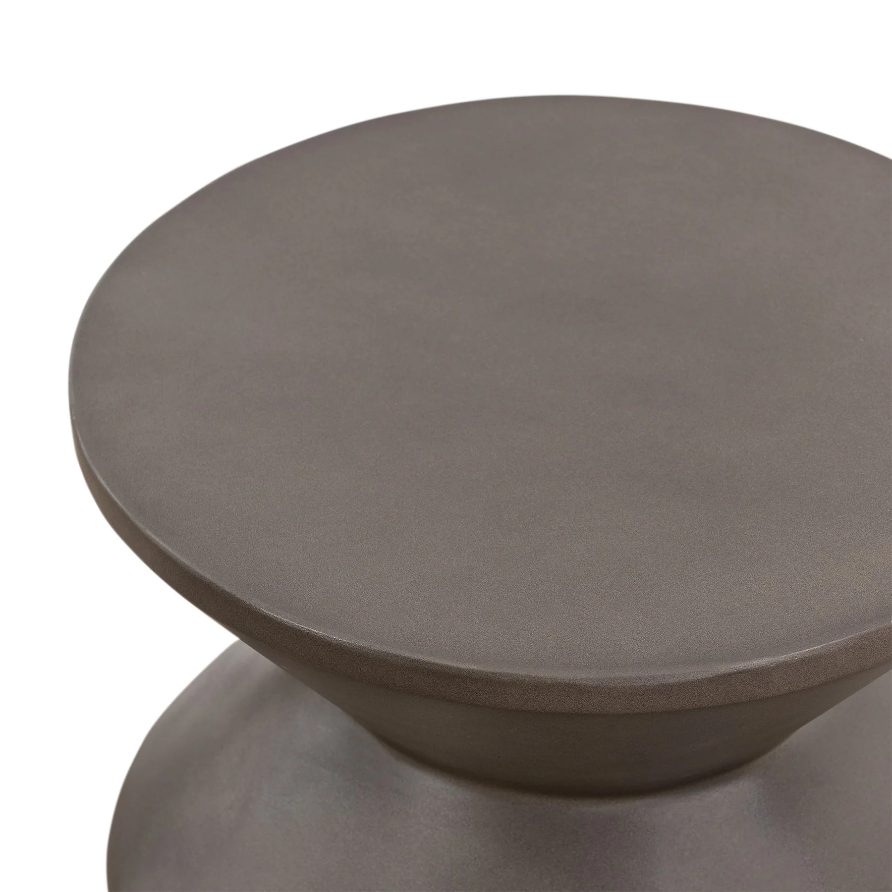 Lizzie Concrete Indoor Outdoor Accent Stool End Table - Image 3
