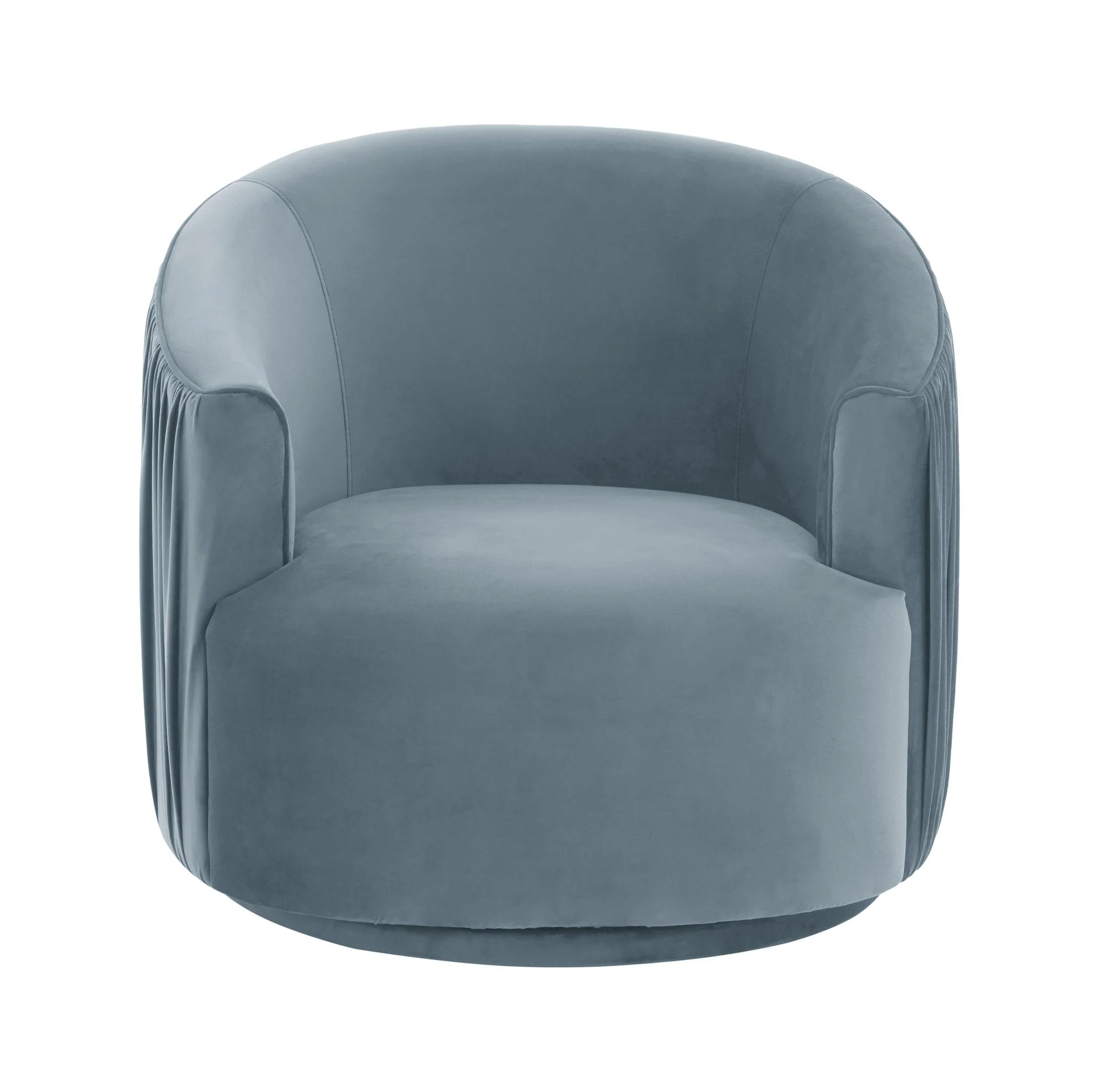 London Blue Pleated Swivel Chair - Image 3