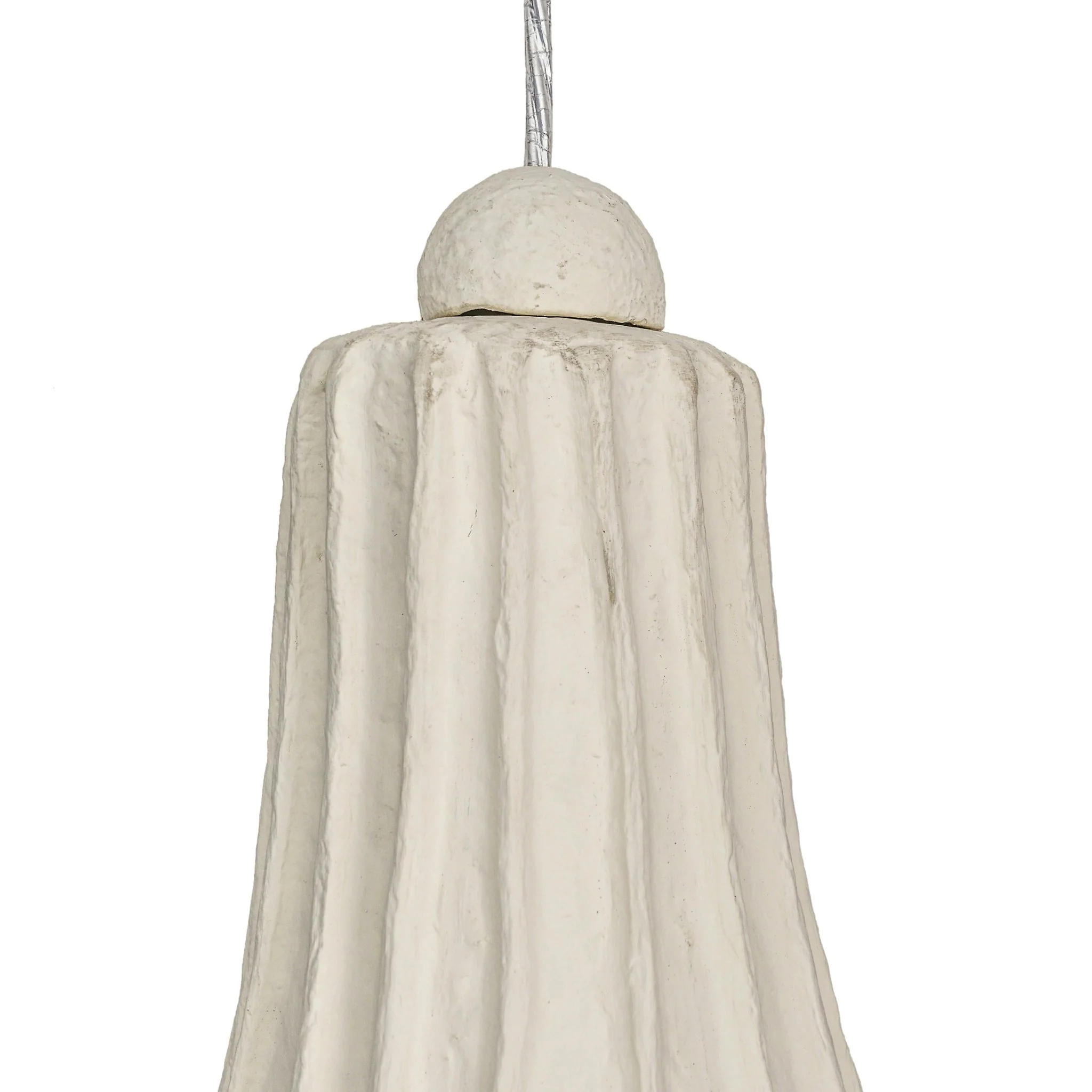 Looma Off White Cotton Mache Pendant Lamp - Image 4