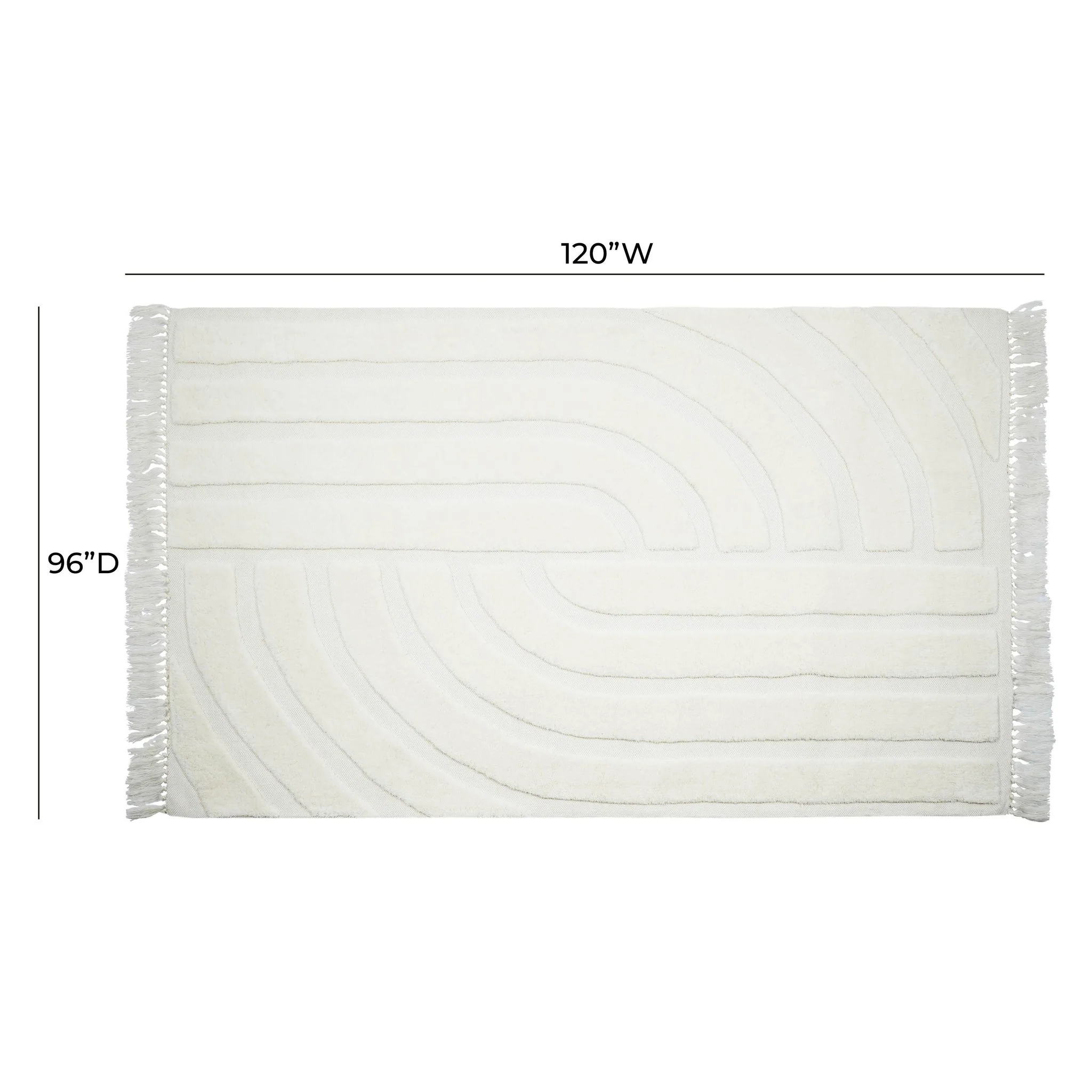 Loop White 8' x 10' Area Rug - Image 6