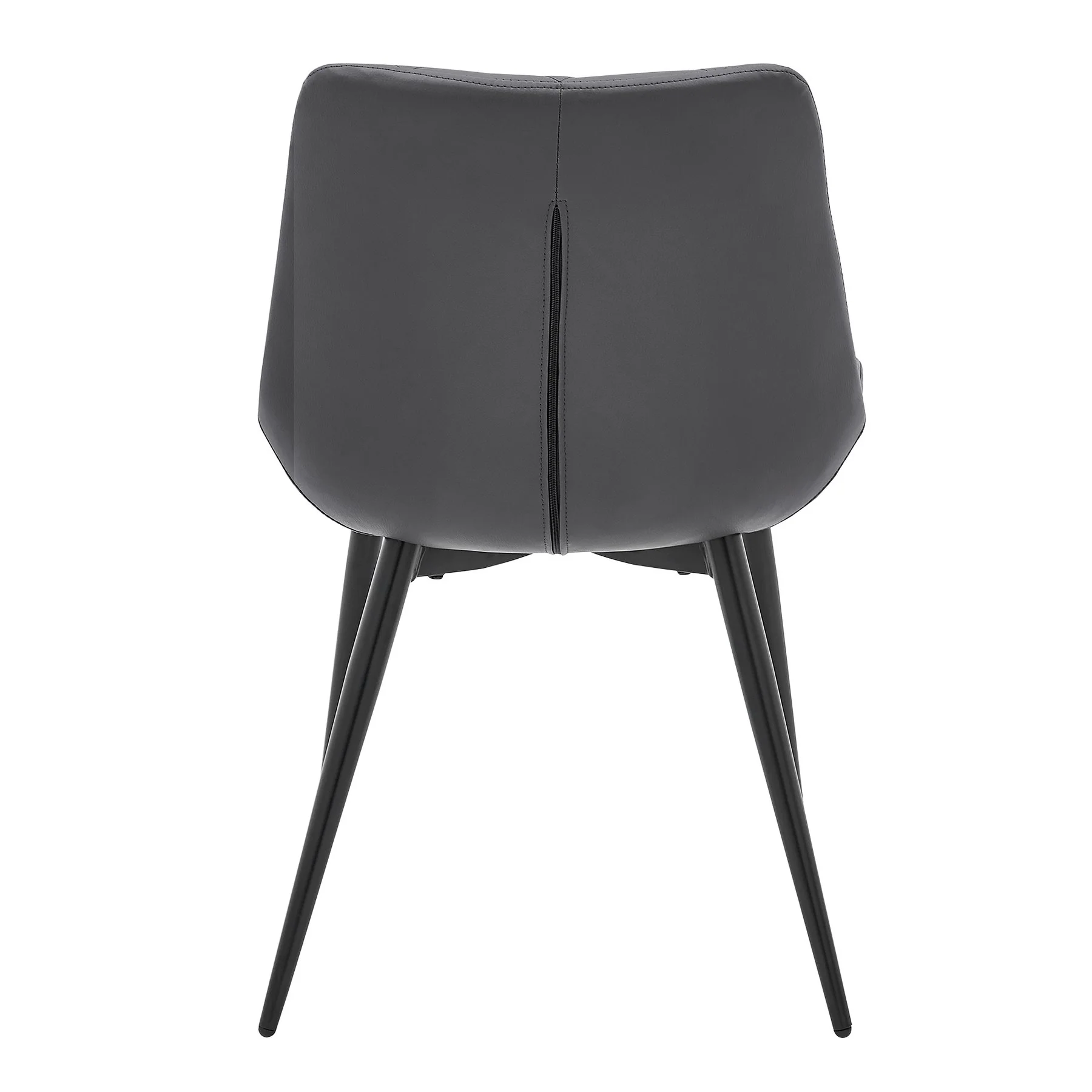 Loralie Gray Faux Leather and Black Metal Dining Chairs - Set of 2 - Image 5