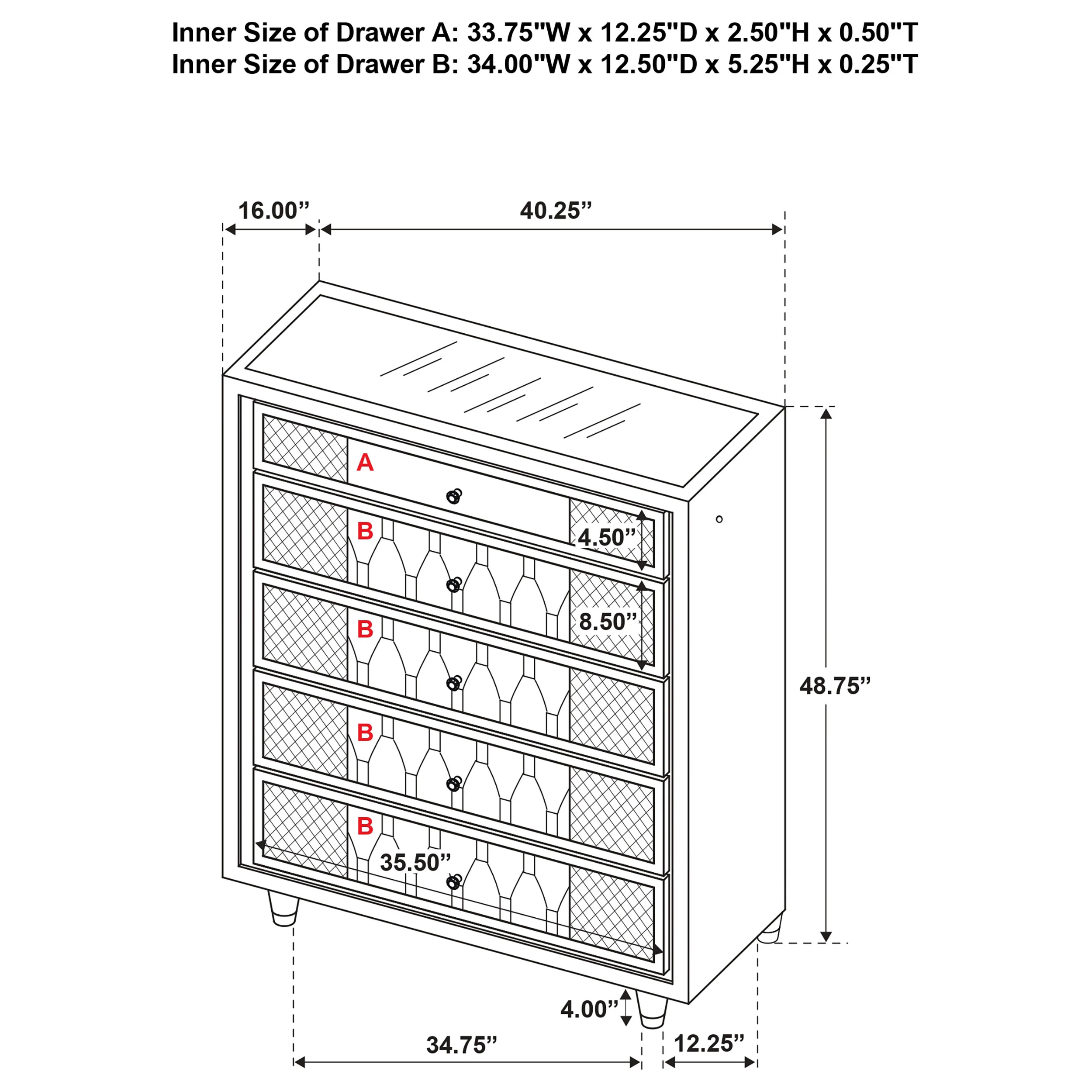 Lorient Chest of Drawers with LED Lighting - Image 16