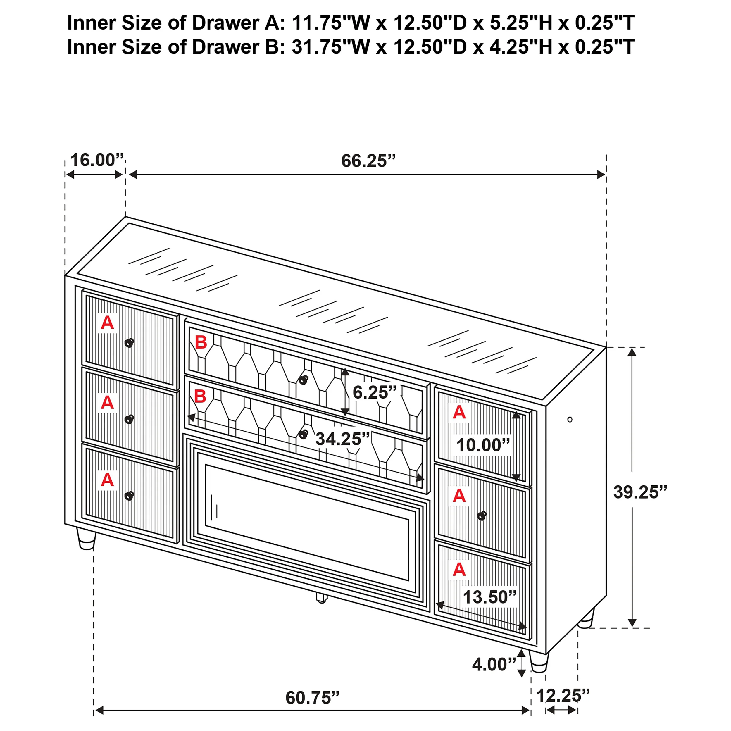 Lorient LED Dresser with Flame Visualizer - Image 16