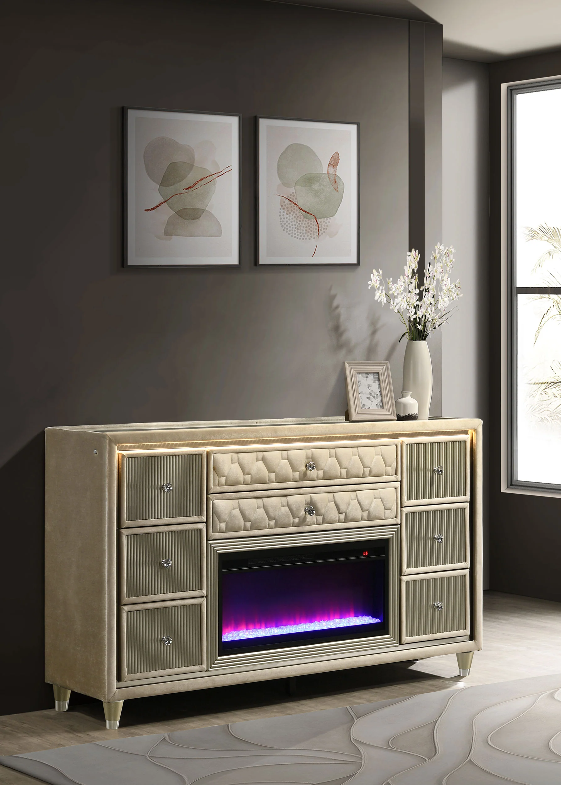 Lorient LED Dresser with Flame Visualizer - Image 2