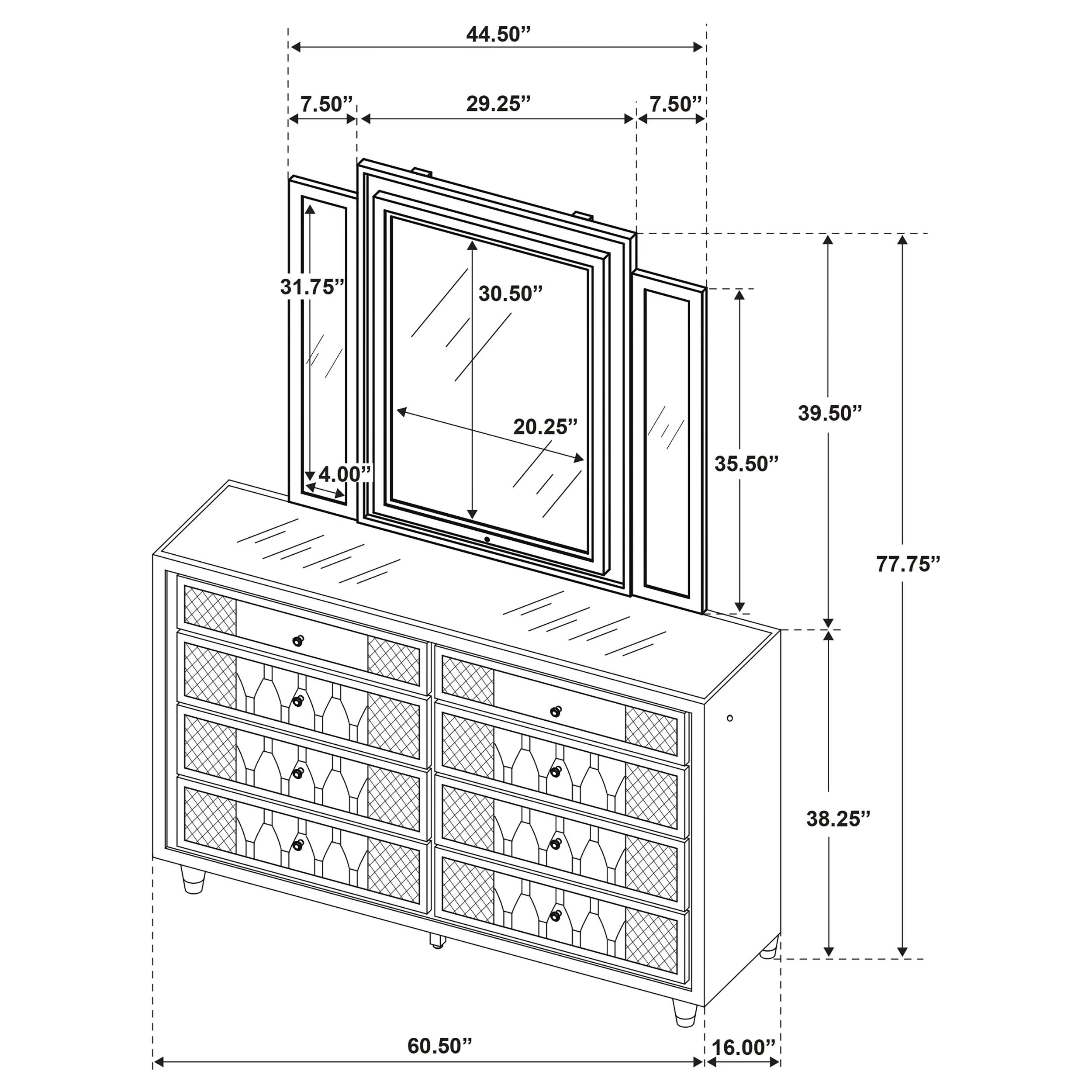 Lorient LED Dresser with LED Mirror - Image 15