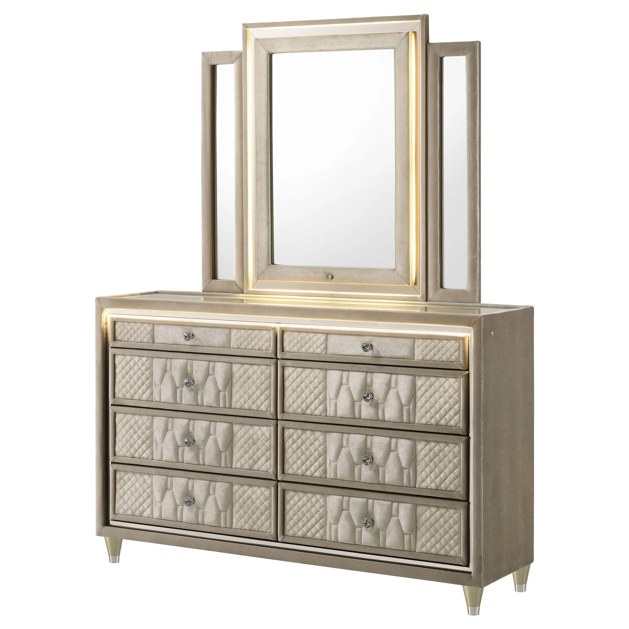 Lorient LED Dresser with LED Mirror - Image 4