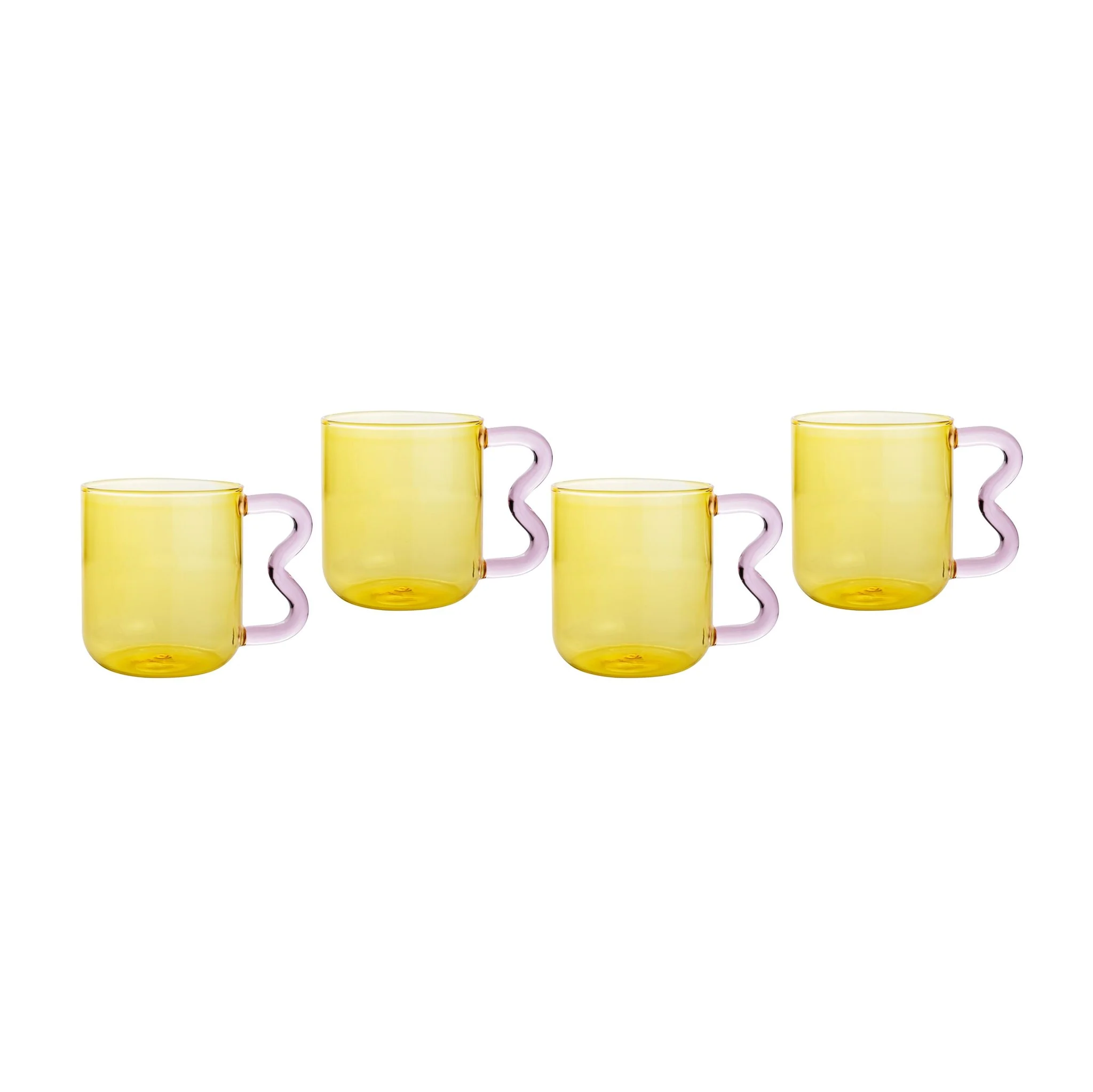 Lottie Amber and Pink Water Glass - Set of 4 - Image 3