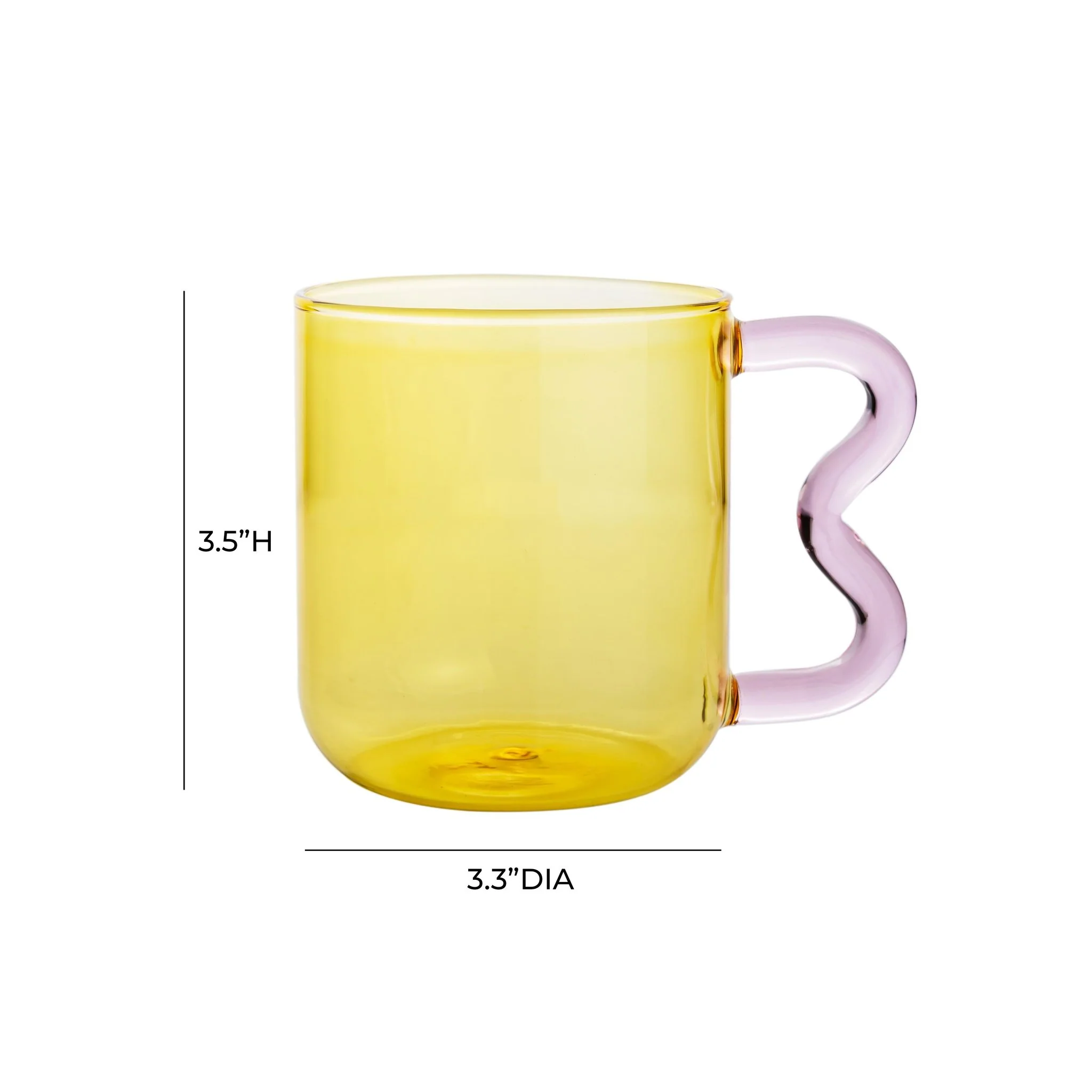 Lottie Amber and Pink Water Glass - Set of 4 - Image 5