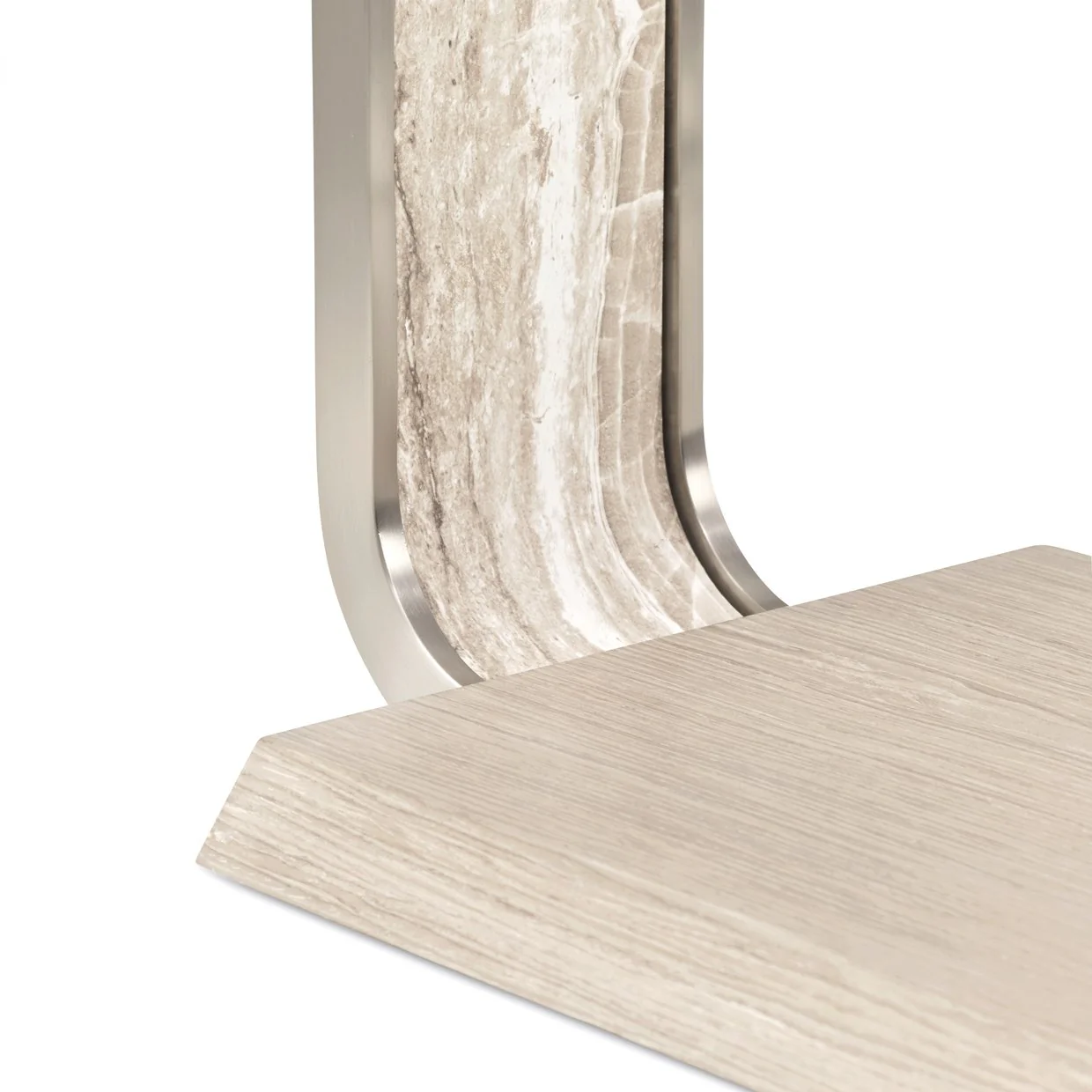 Lotus Bay C-Shaped Accent Table - Sand - Image 6