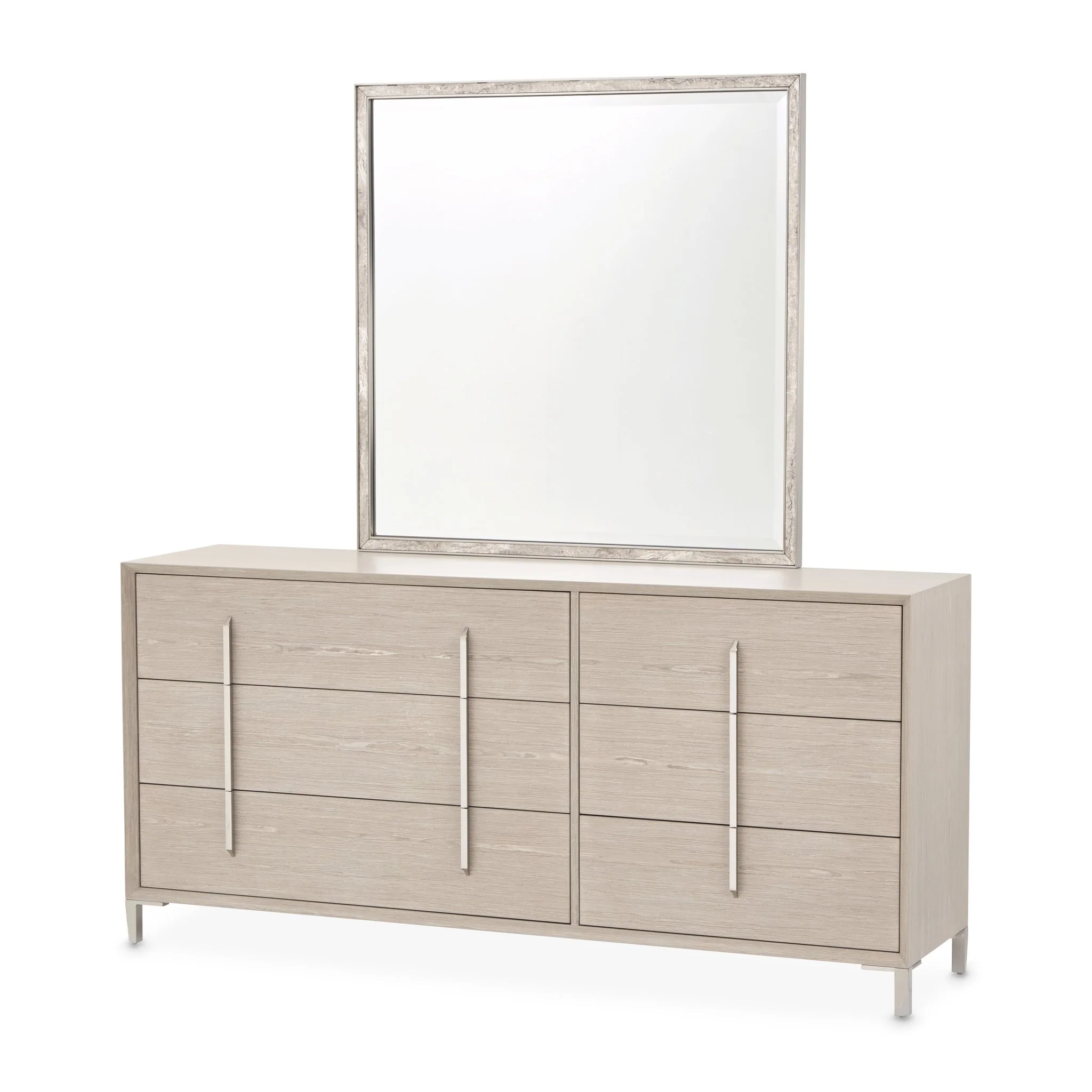 Lotus Bay Large Dresser with Mirror - Sand - Image 4