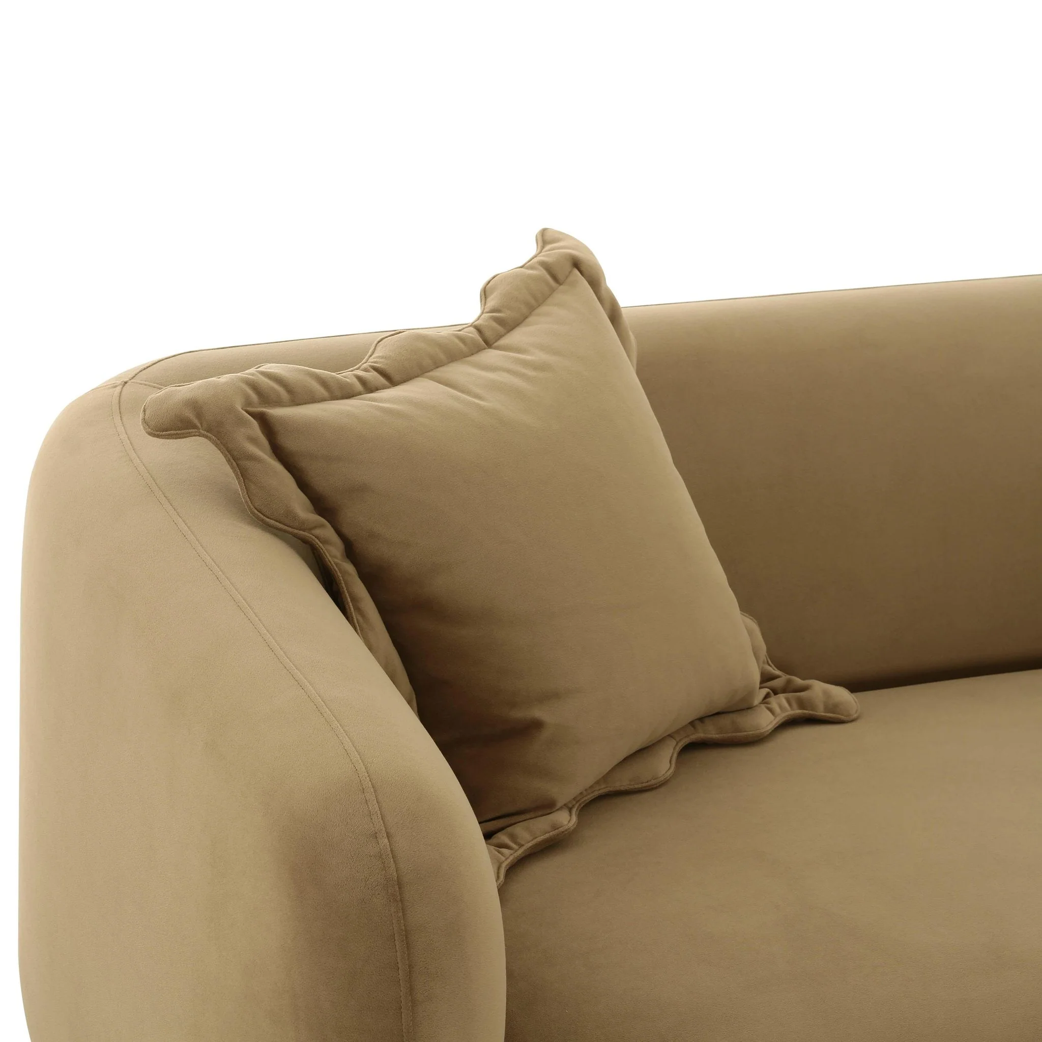 Lou Cafe Au Lait Performance Velvet Loveseat - Image 5