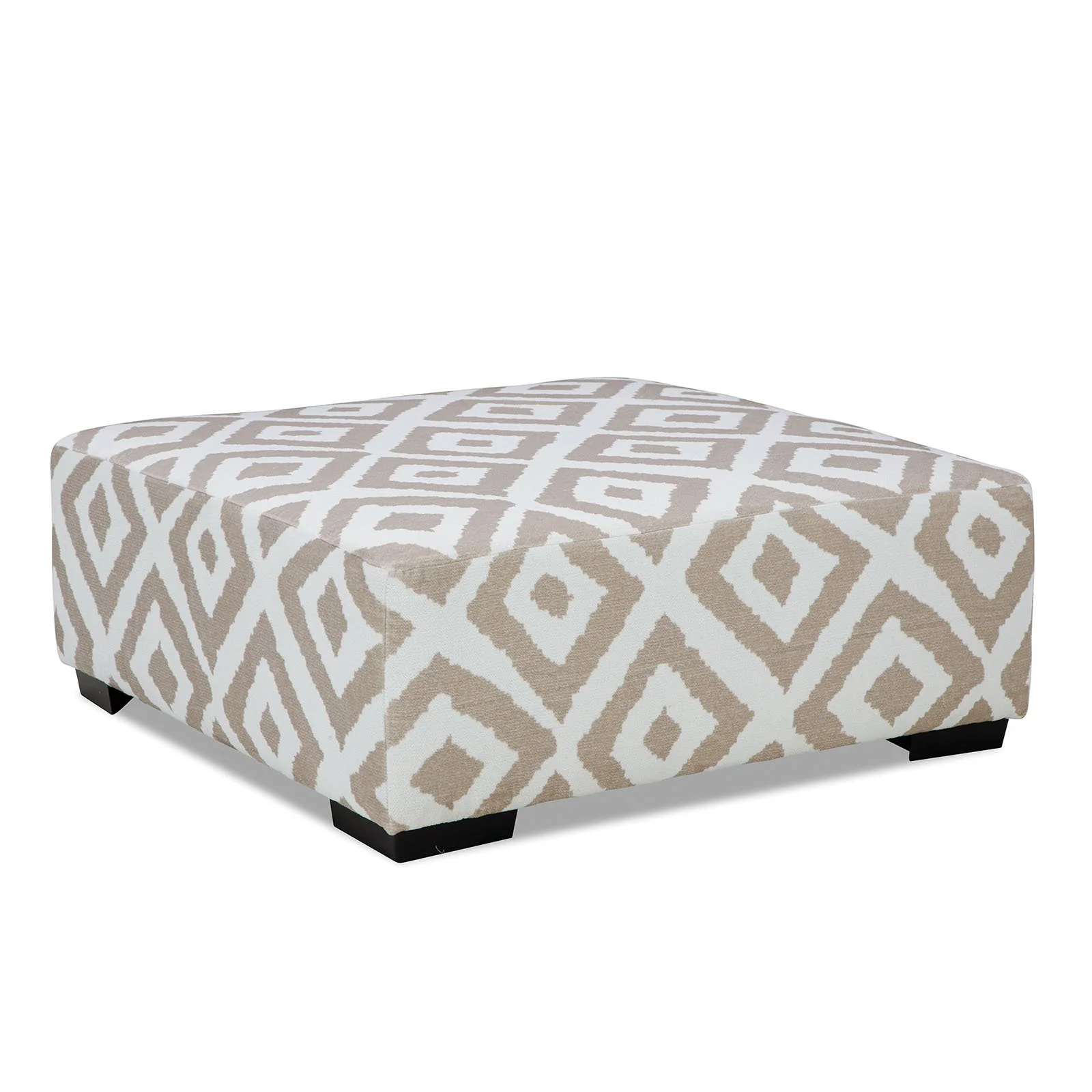 Loughlin Ottoman, Light Brown - Image 3
