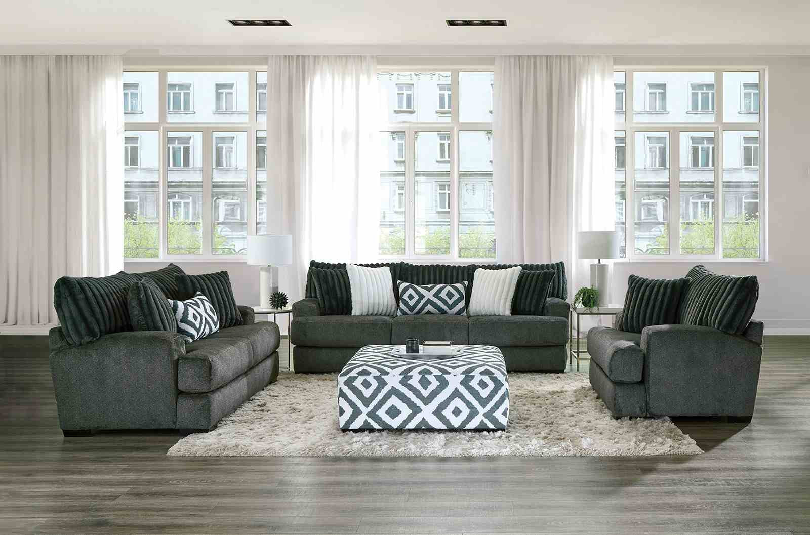 Loughlin Sofa, Gun Metal - Image 2