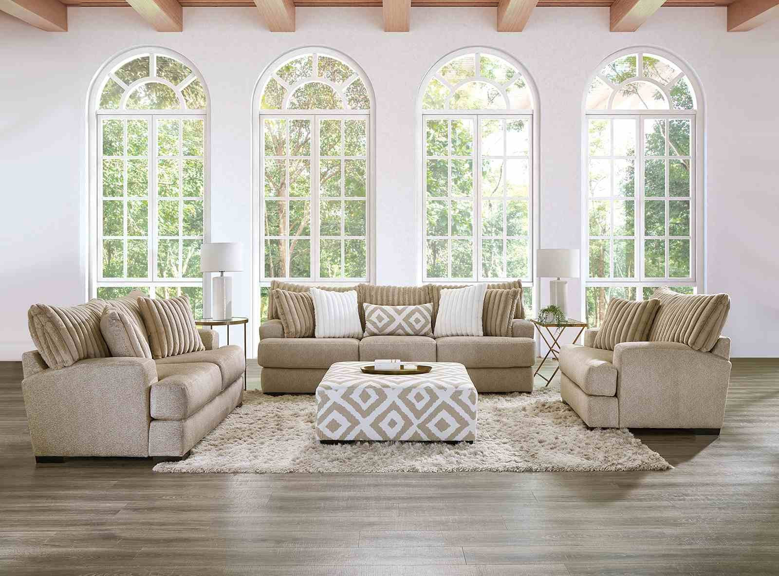 Loughlin Swivel Chair, Light Brown - Image 2