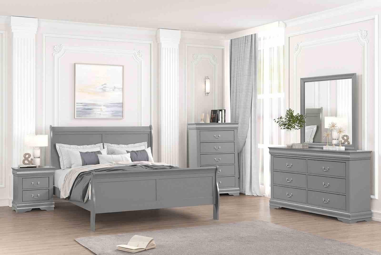 Louis Philippe 5 Pc. Queen Bedroom Set w/ Chest - Image 2