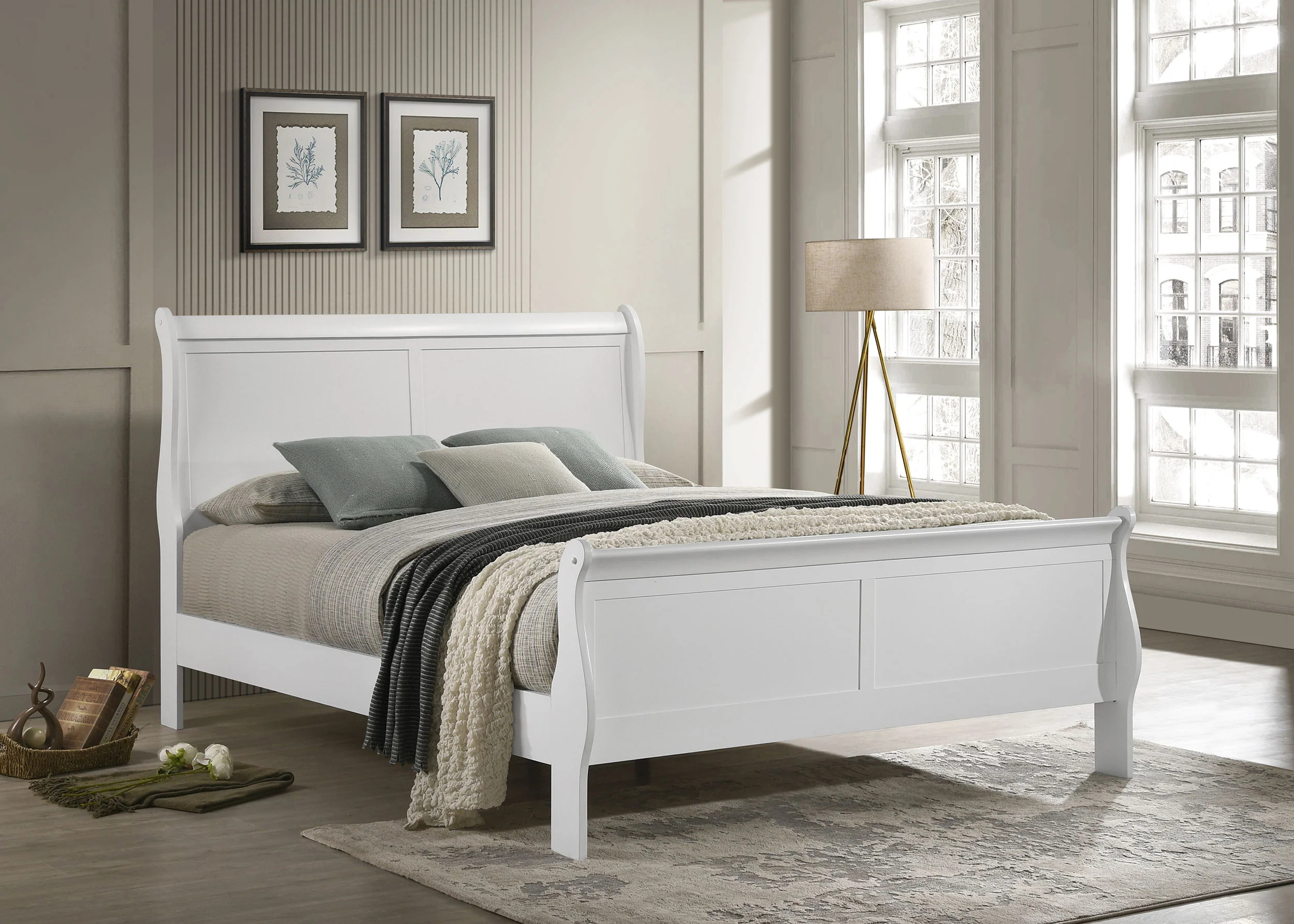Louis Philippe Sleigh Panel Bed - Image 38