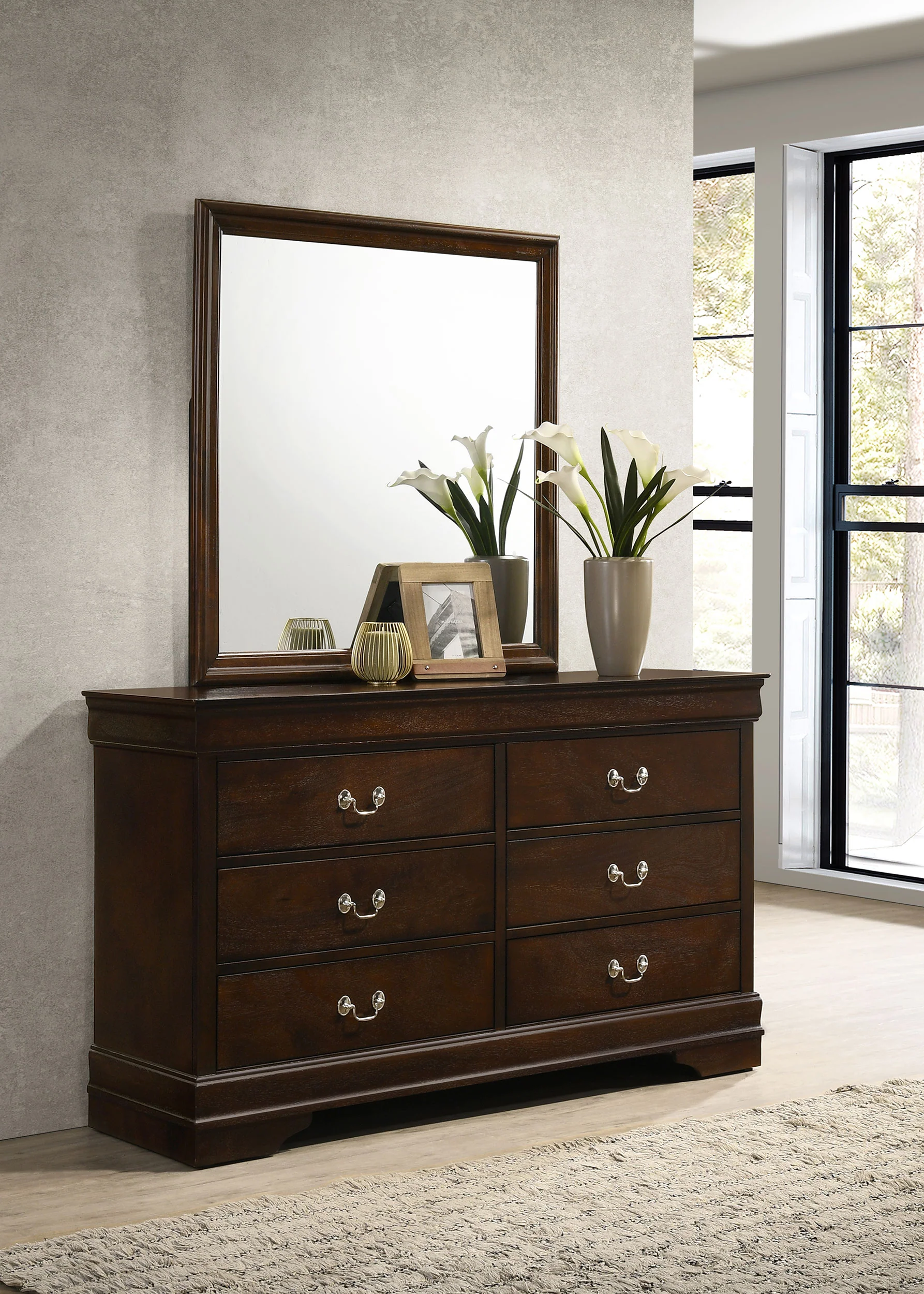 Louis Philippe Dresser with Mirror - Image 2