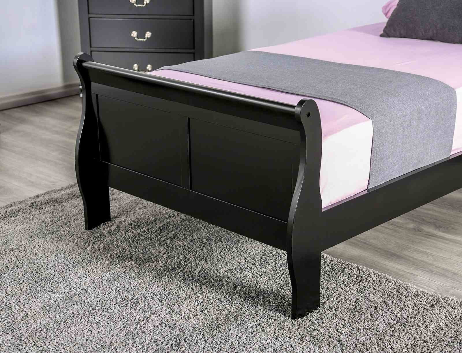 Louis Philippe Full Bed, Black - Image 2
