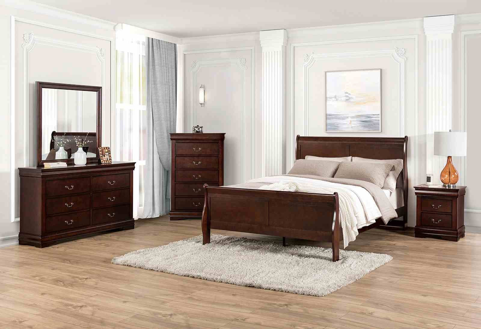 Louis Philippe Mirror, Cherry - Image 2