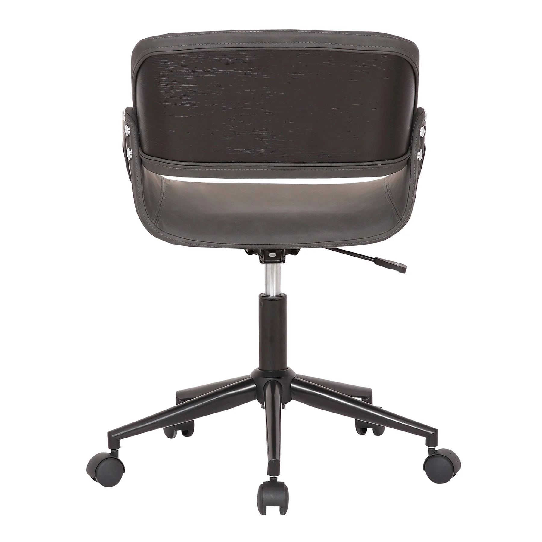 Lowell Mid-Century Gray Faux Leather Task Chair - Image 5
