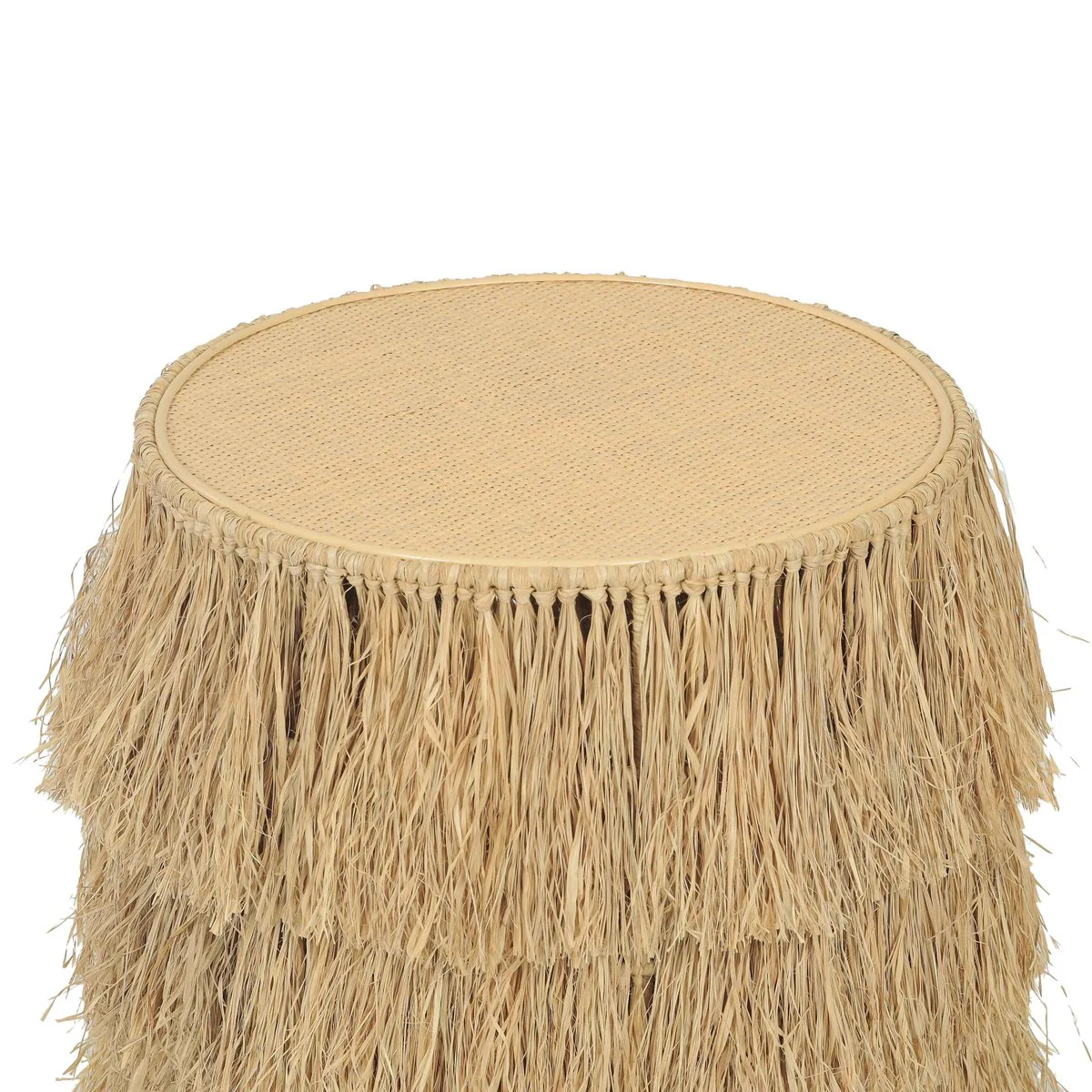 Luau Natural Rattan Round End Table - Image 4