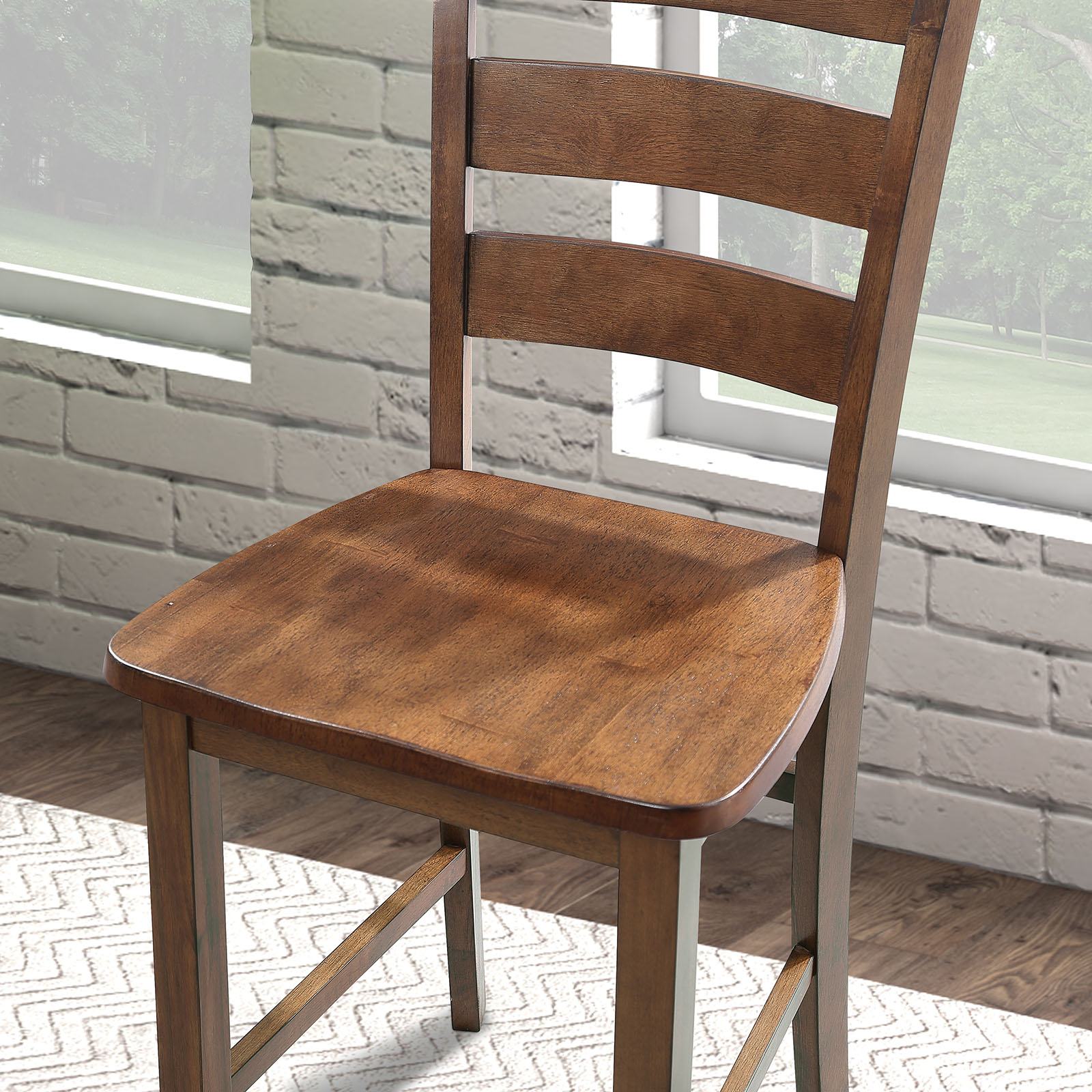 Lubbock 5 Pc. Counter Ht. Table Set, Walnut - Image 4